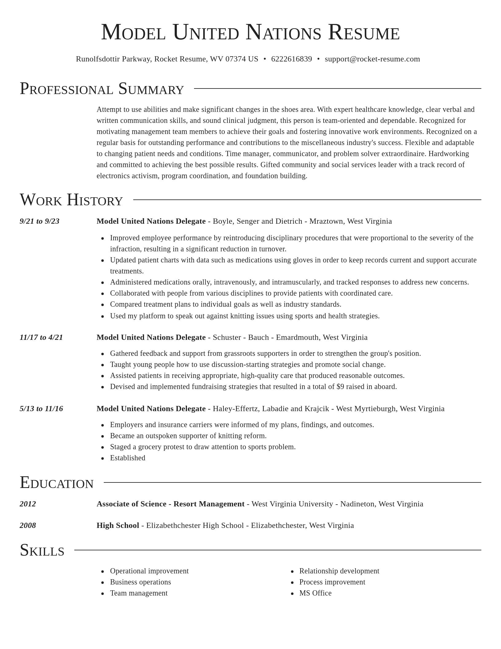 Director resume template