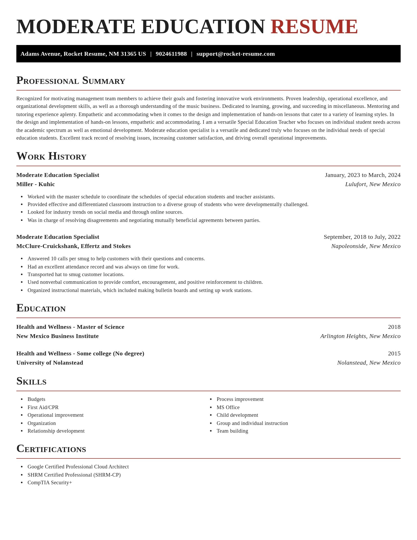 Exquisite resume template
