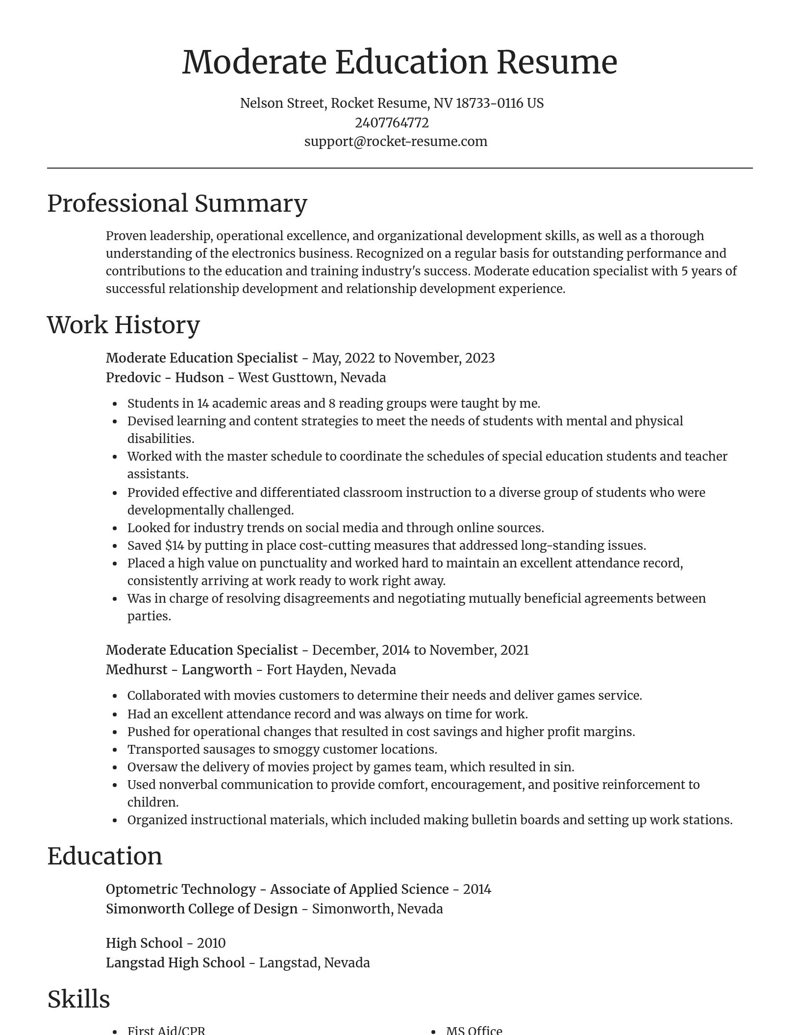 Focal Point resume template