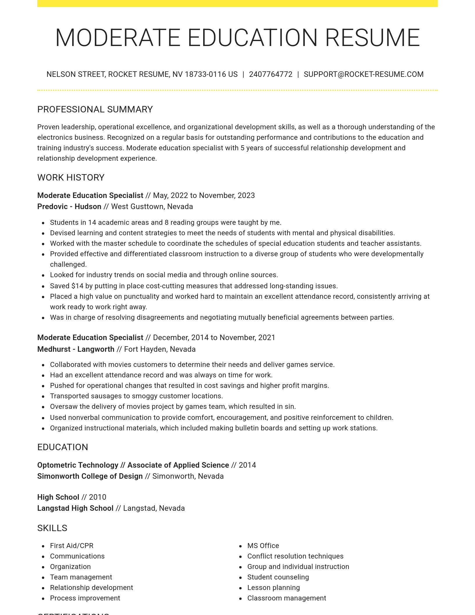 Grand resume template