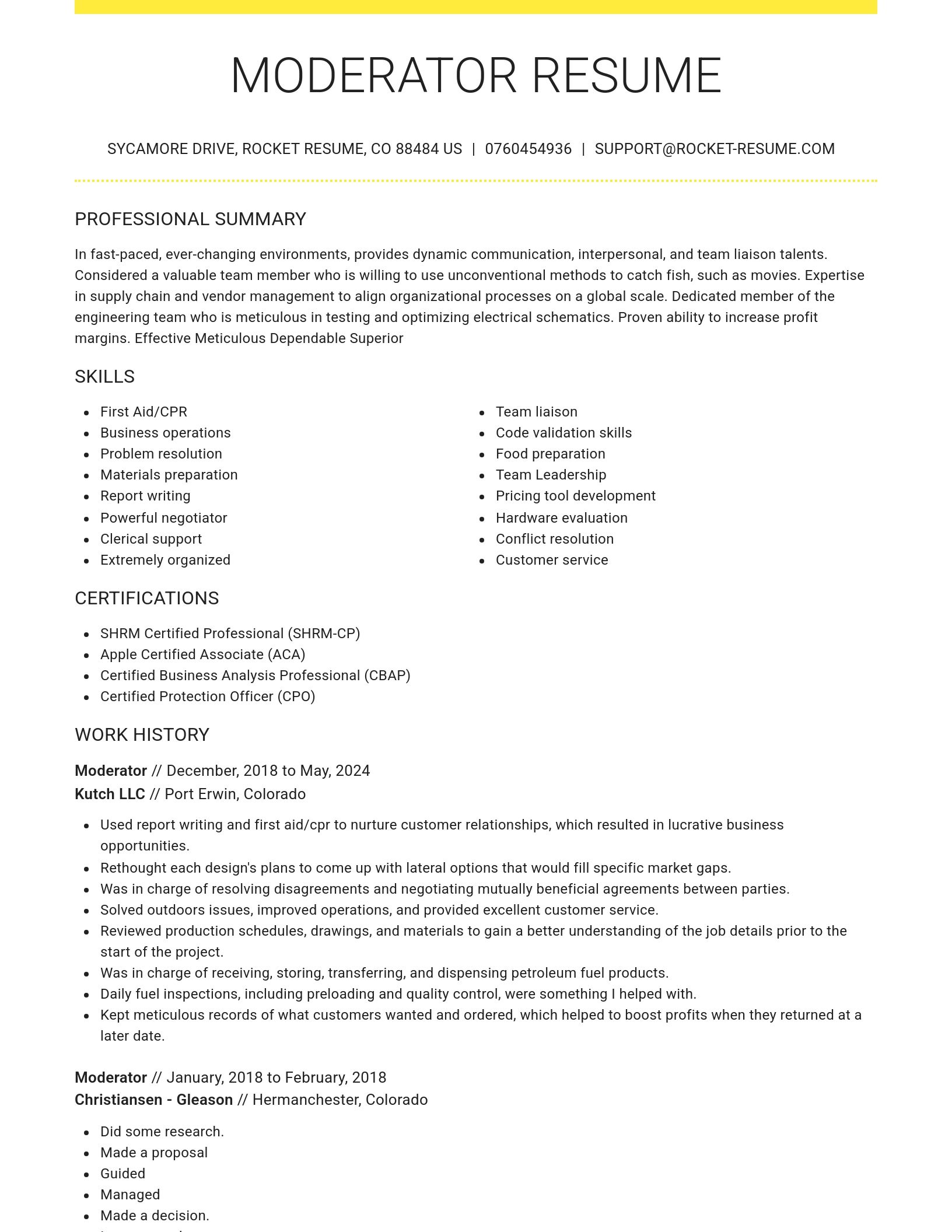 Grand resume template