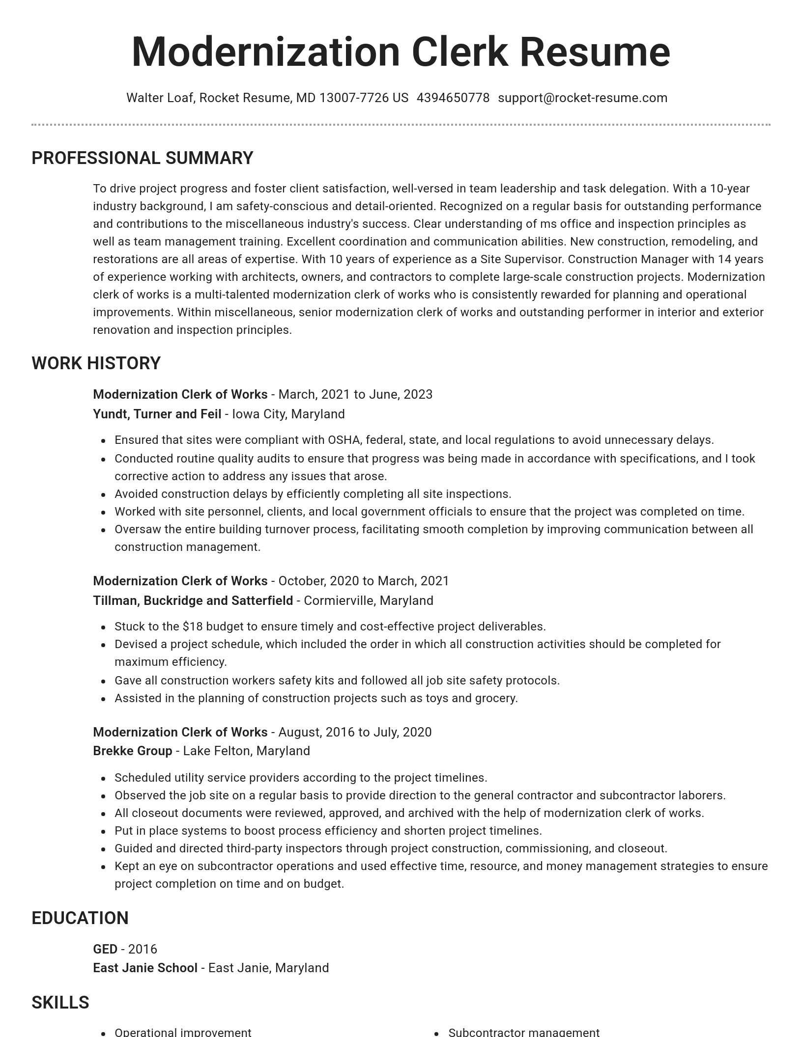 Brilliant resume template