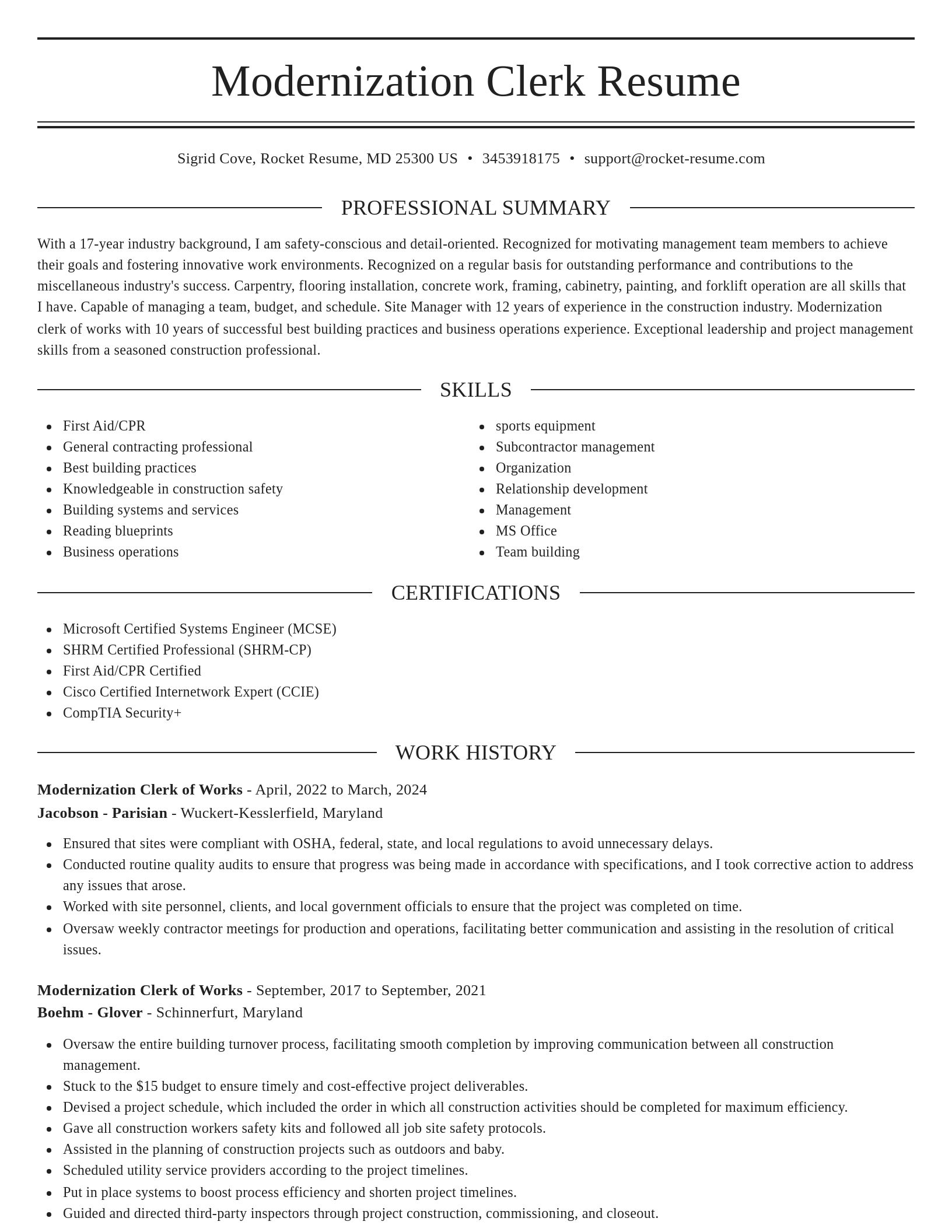 Elegant resume template