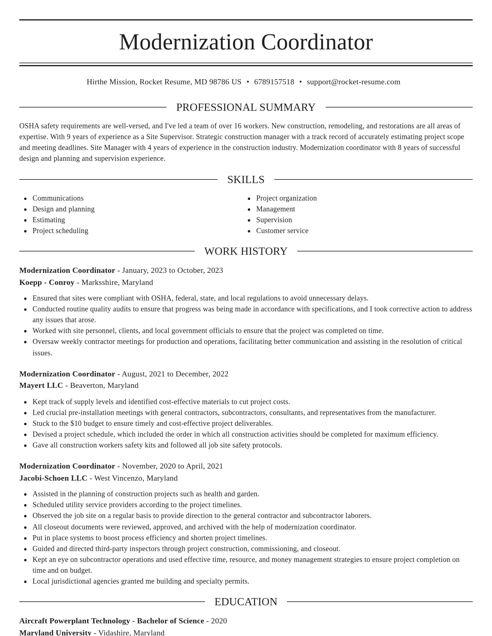 Elegant resume template