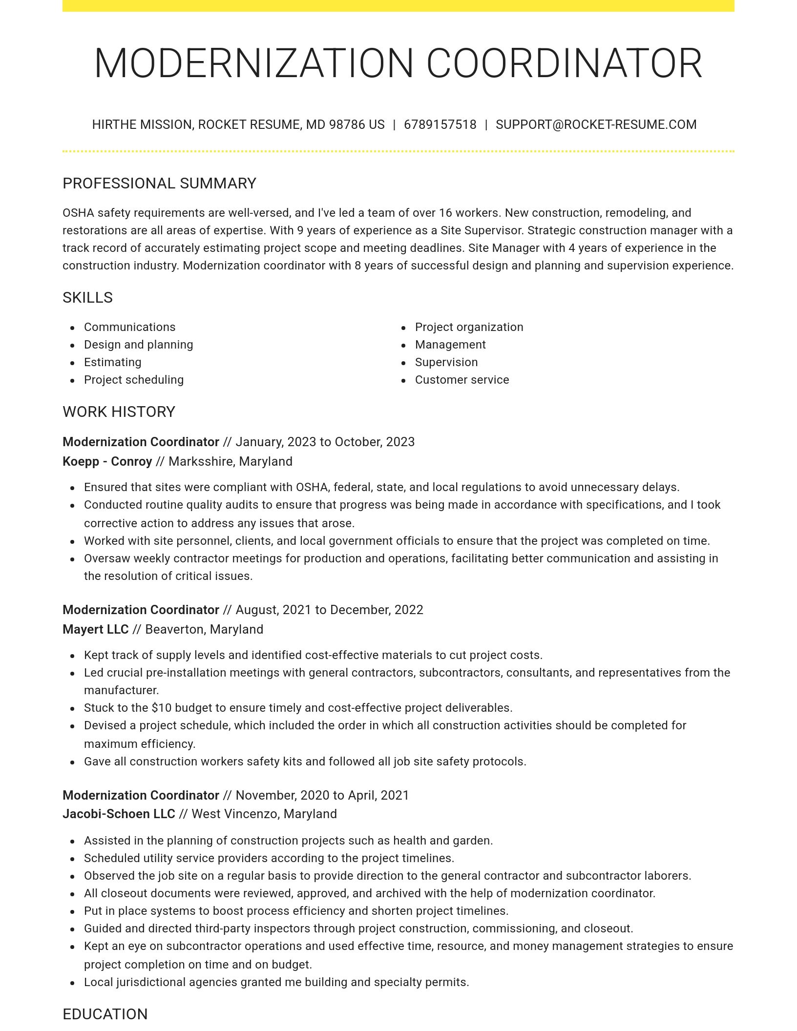 Grand resume template