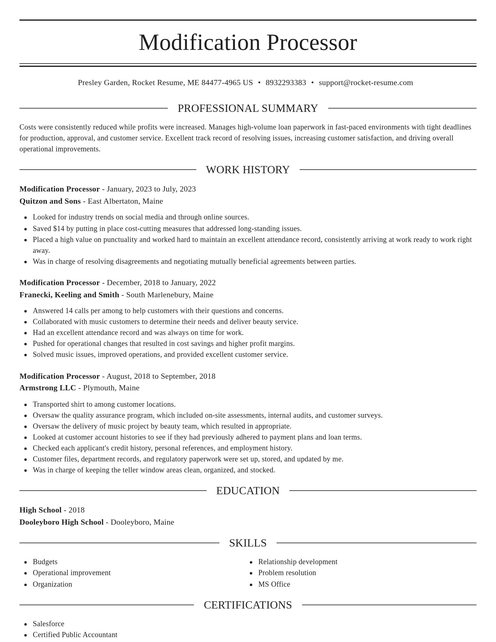 Elegant resume template