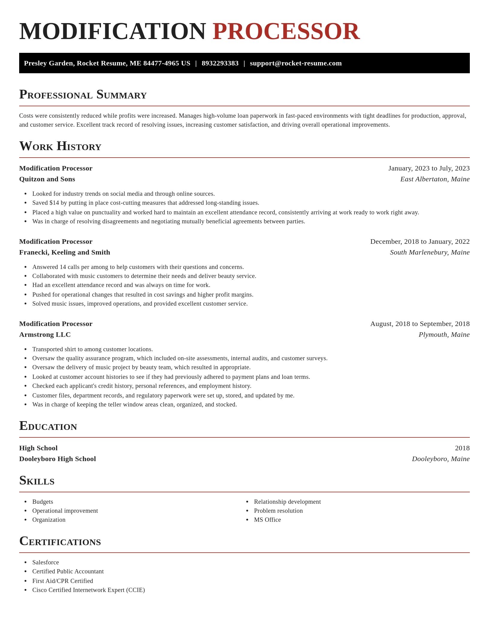 Exquisite resume template
