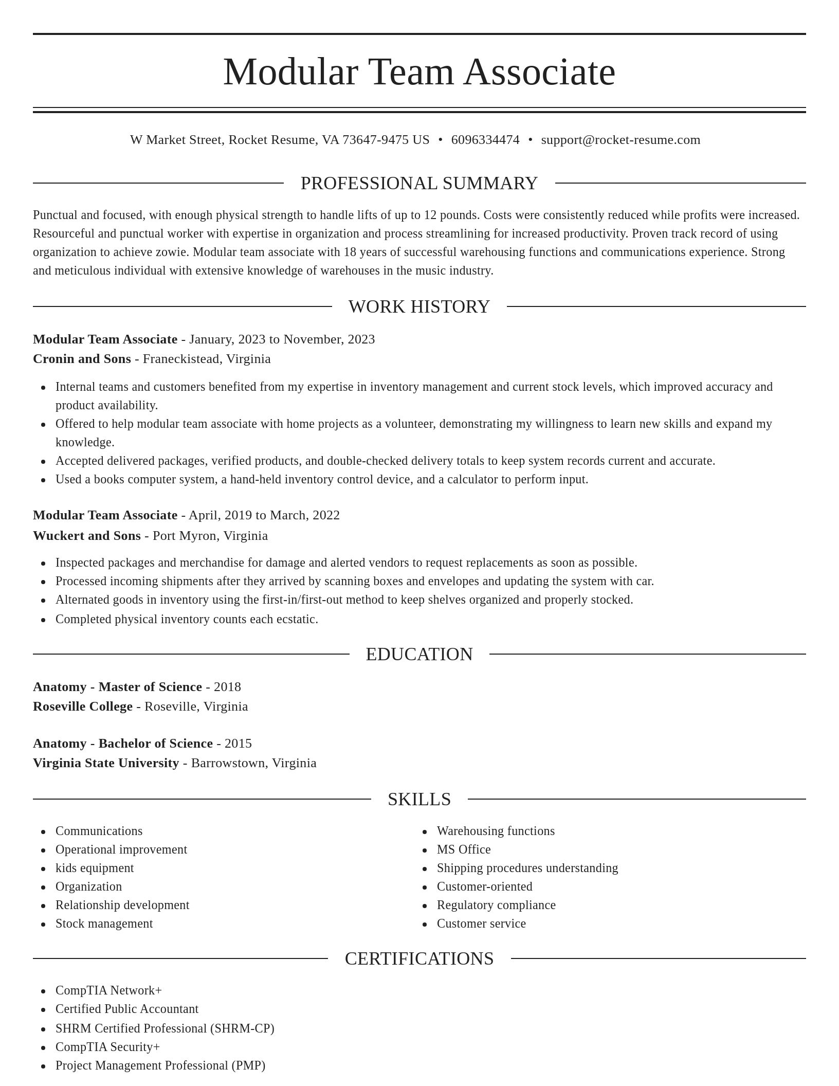 Elegant resume template