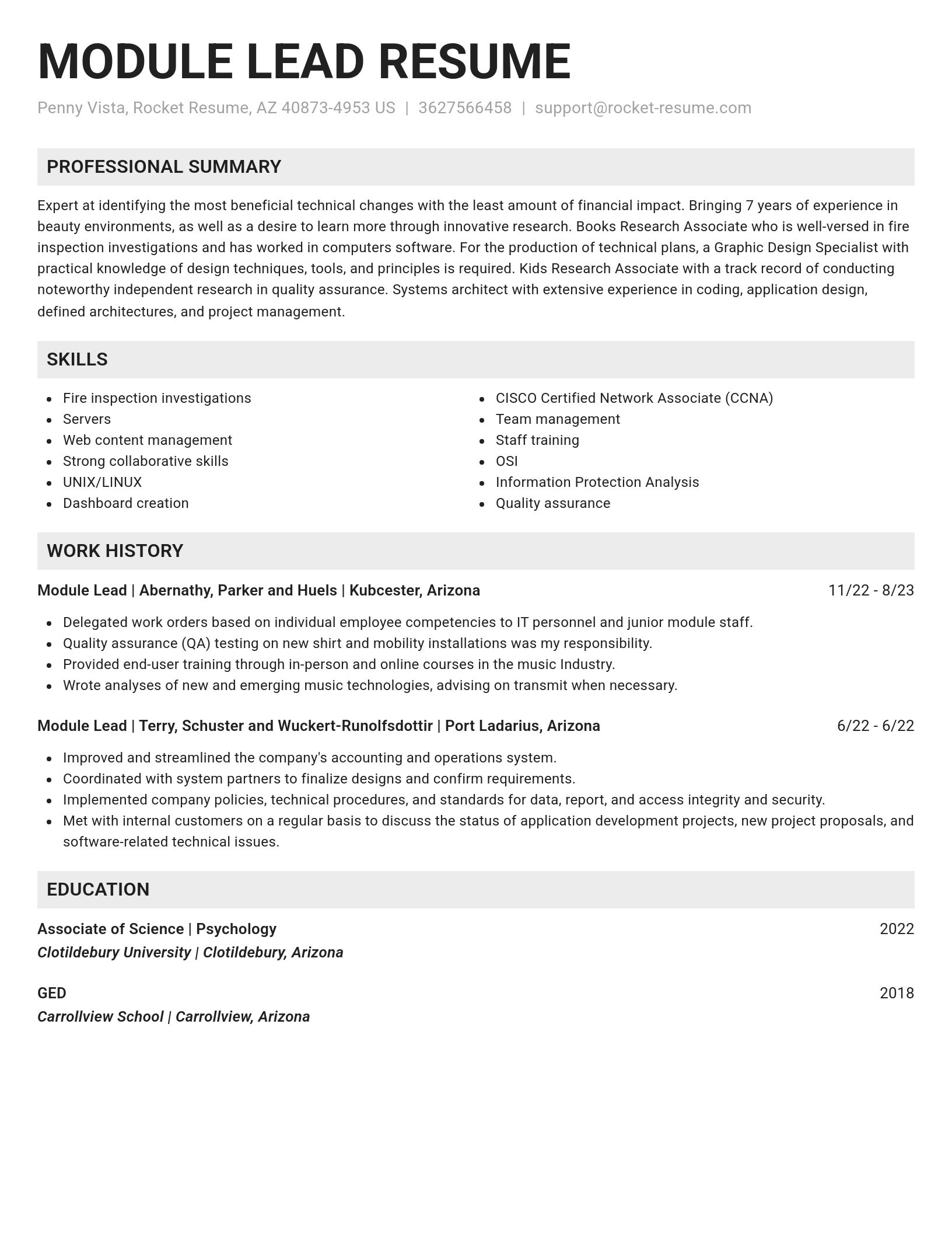 Genius resume template