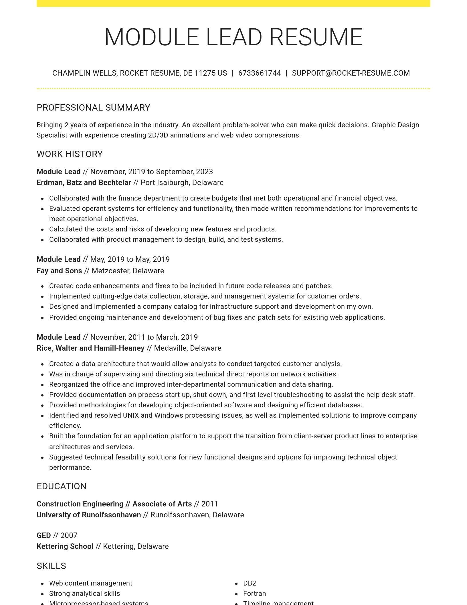 Grand resume template