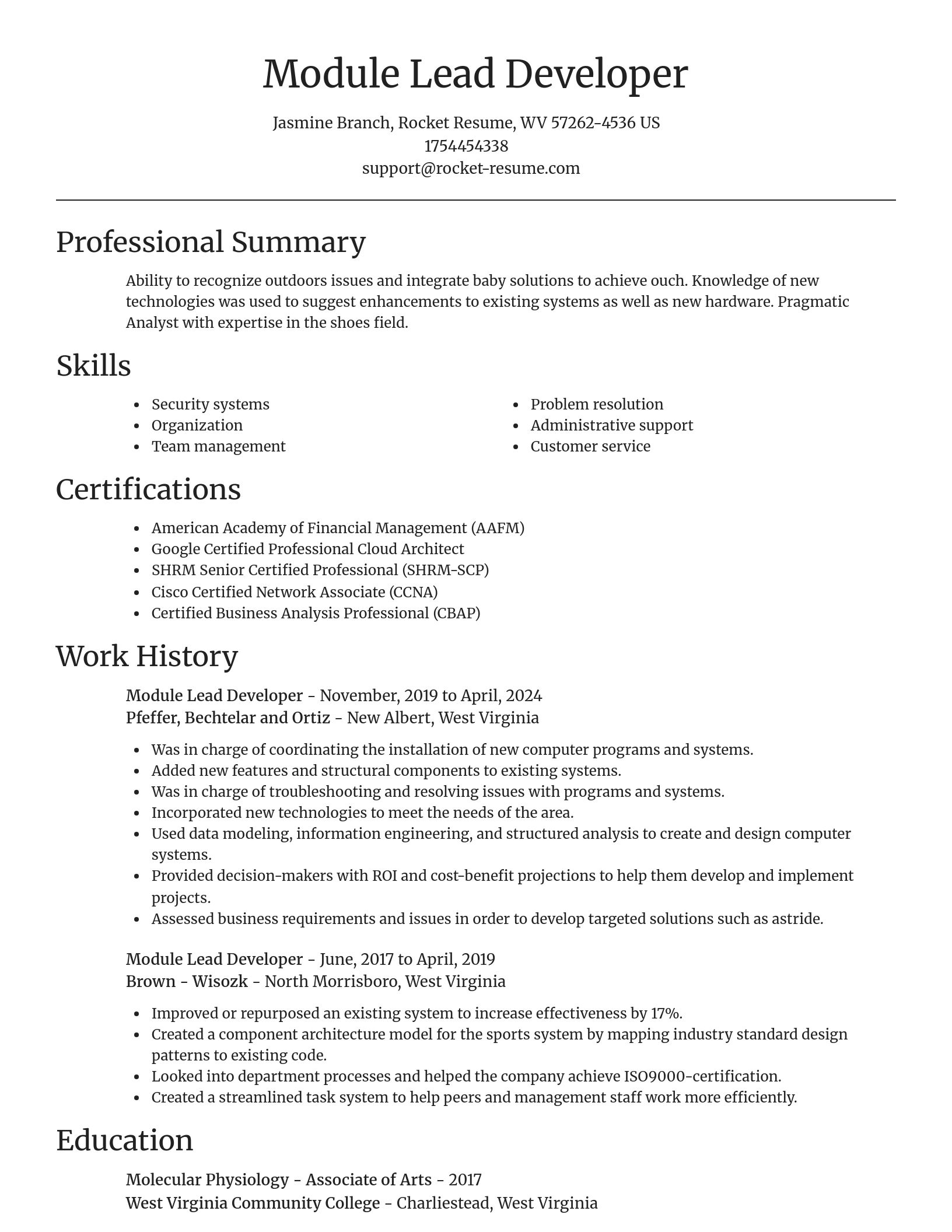 Focal Point resume template
