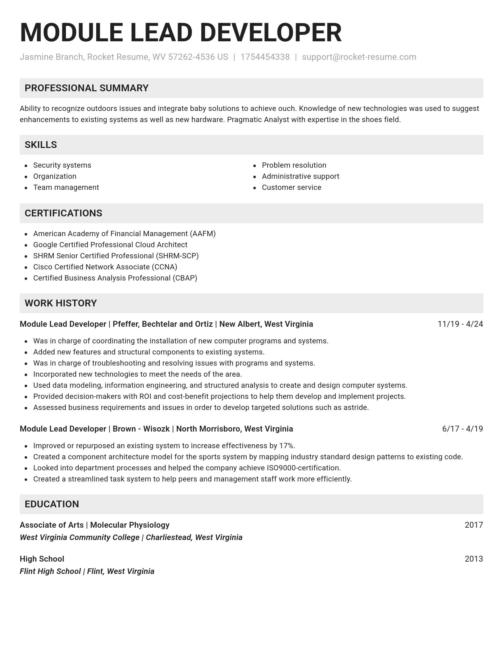 Genius resume template