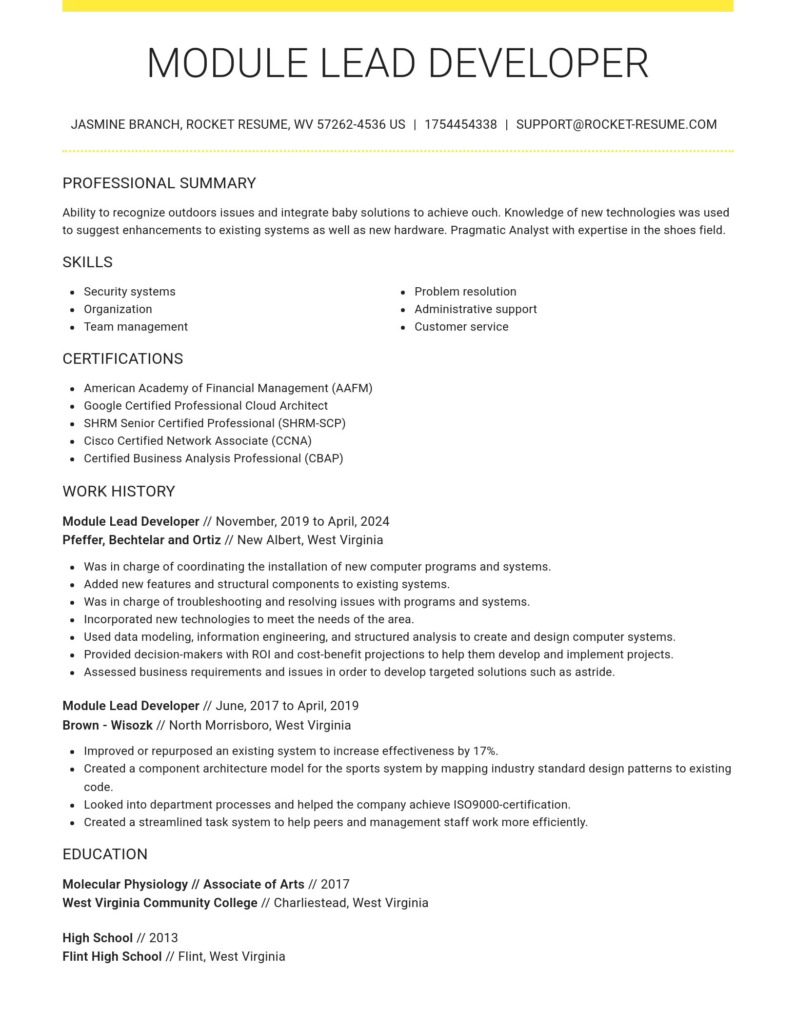 Grand resume template