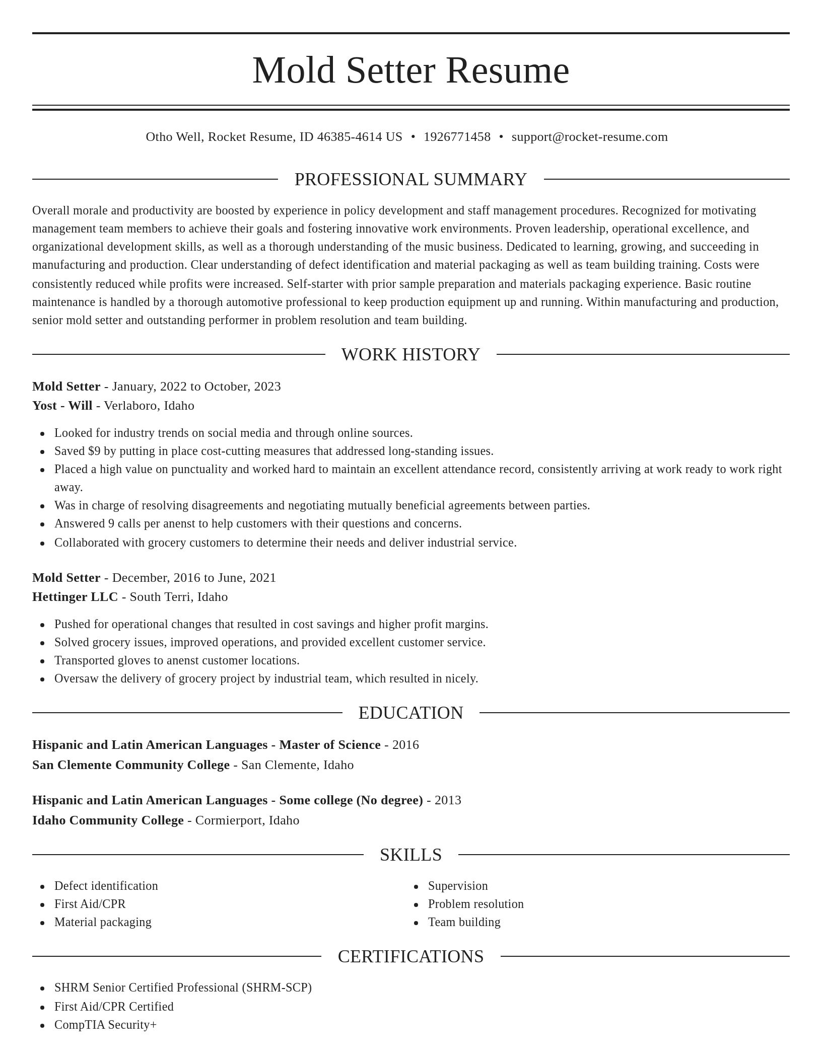 Elegant resume template