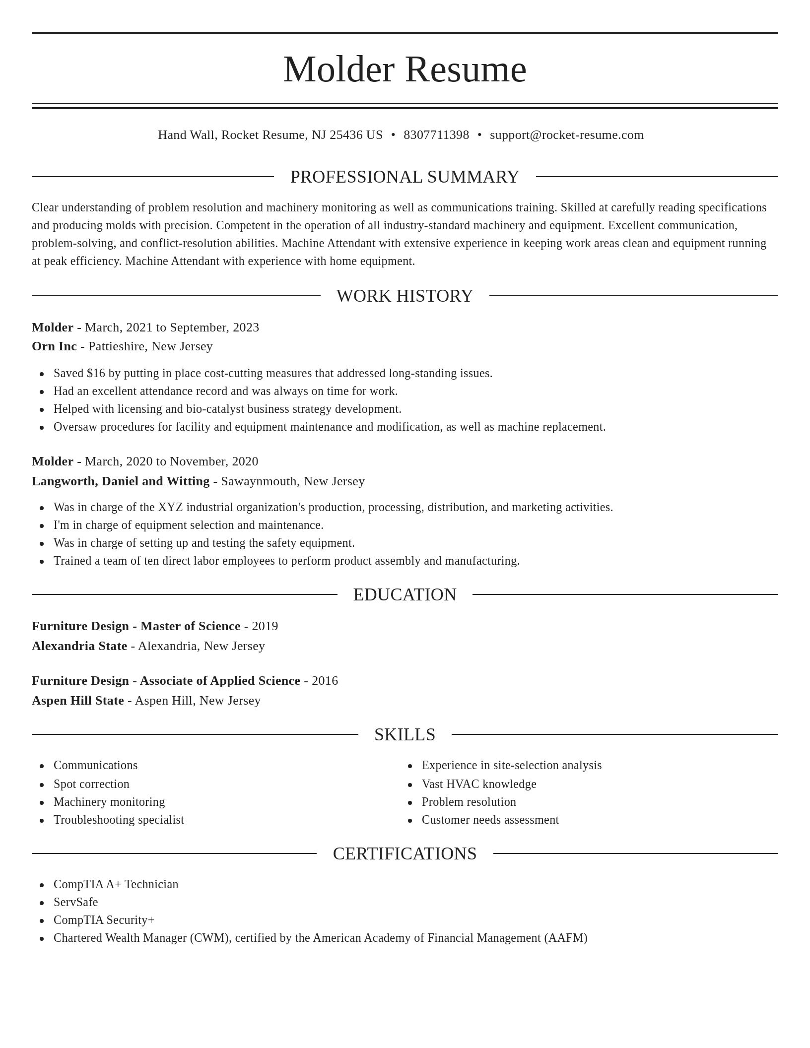 Elegant resume template