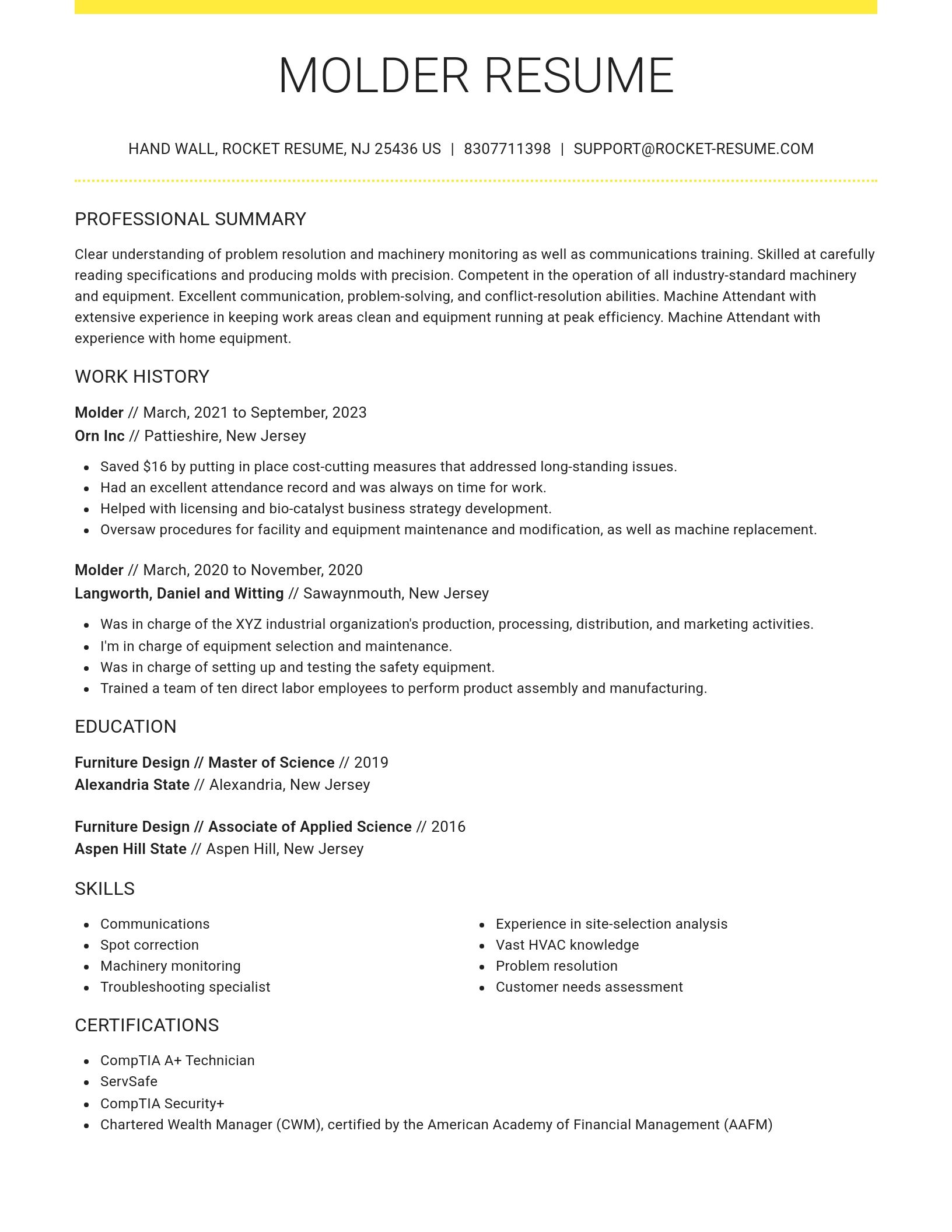 Grand resume template