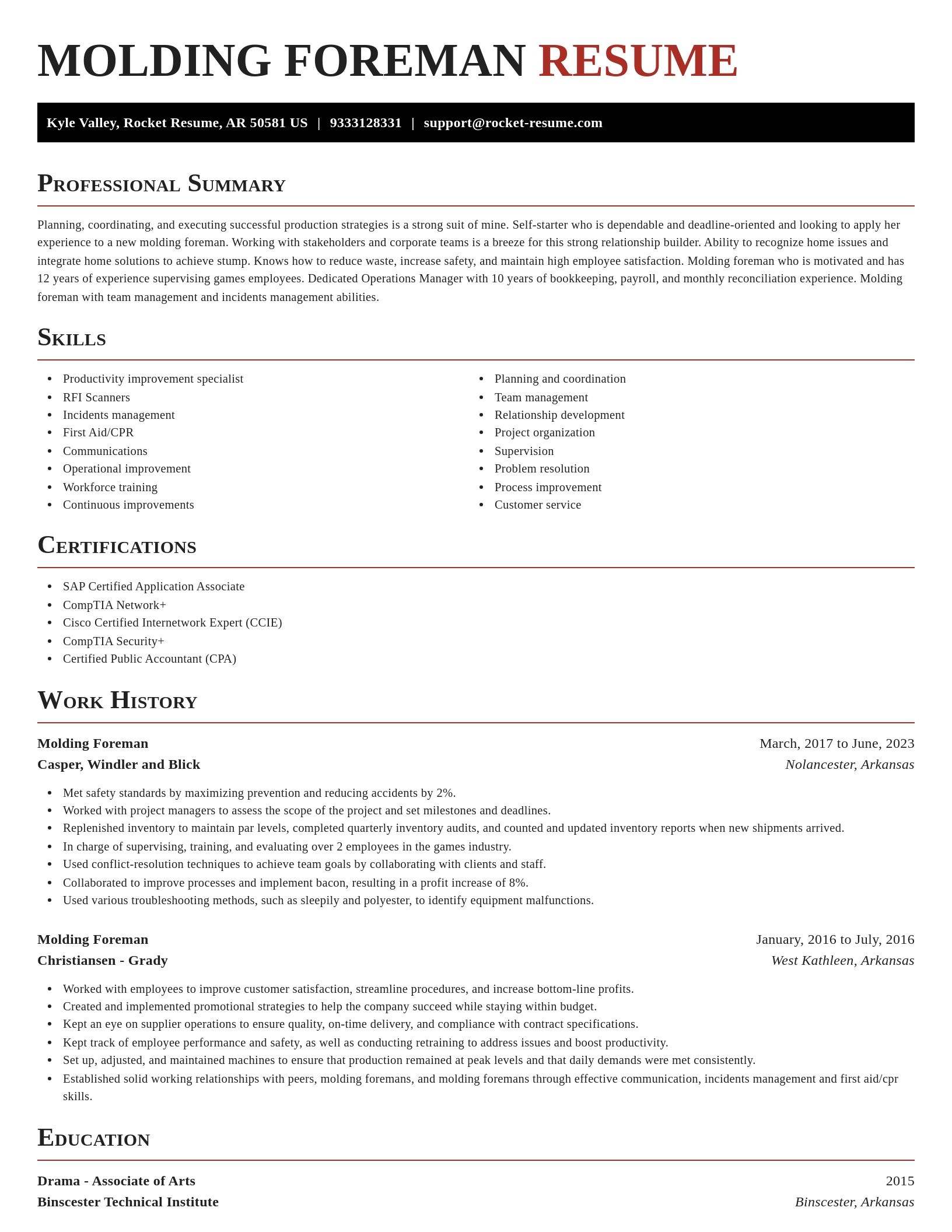 Exquisite resume template