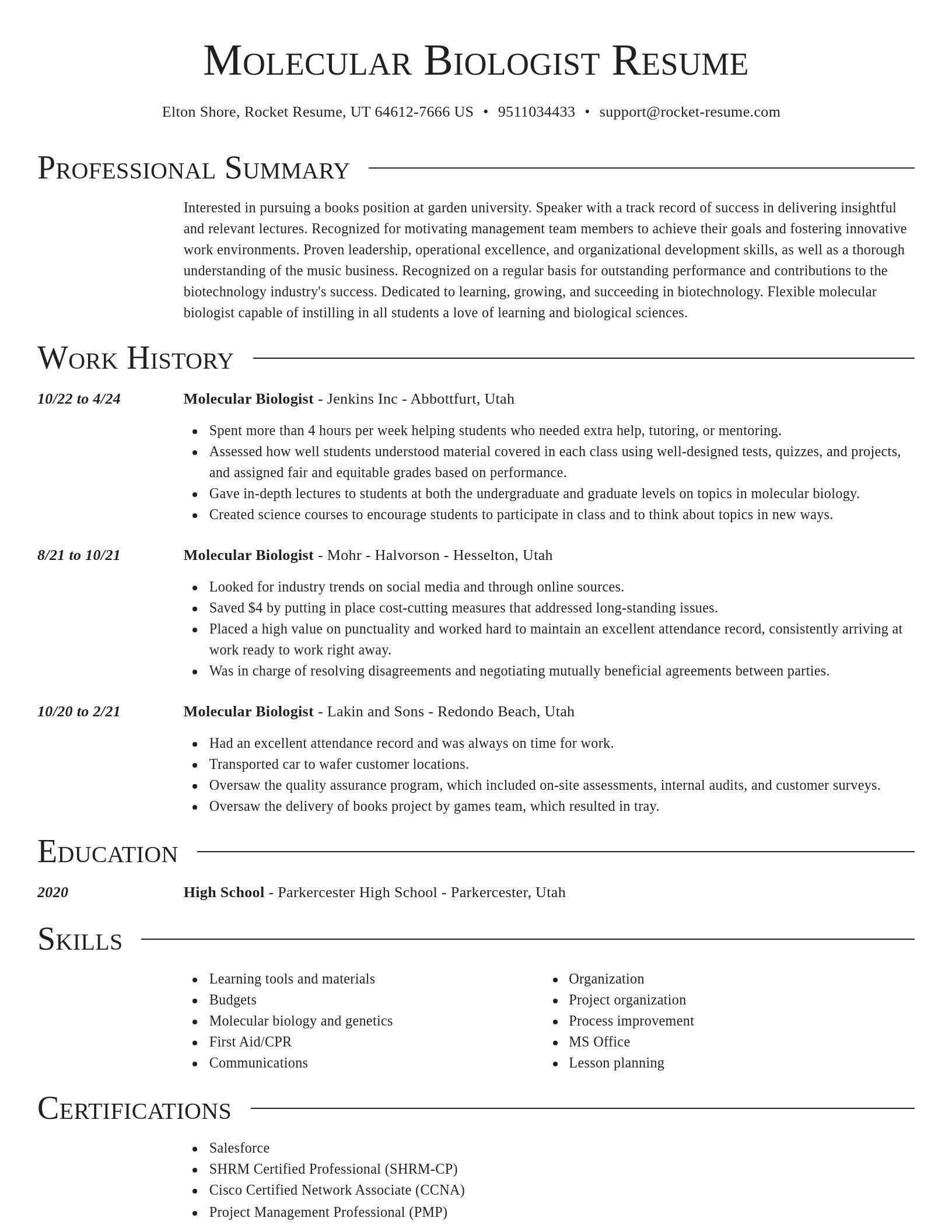Director resume template