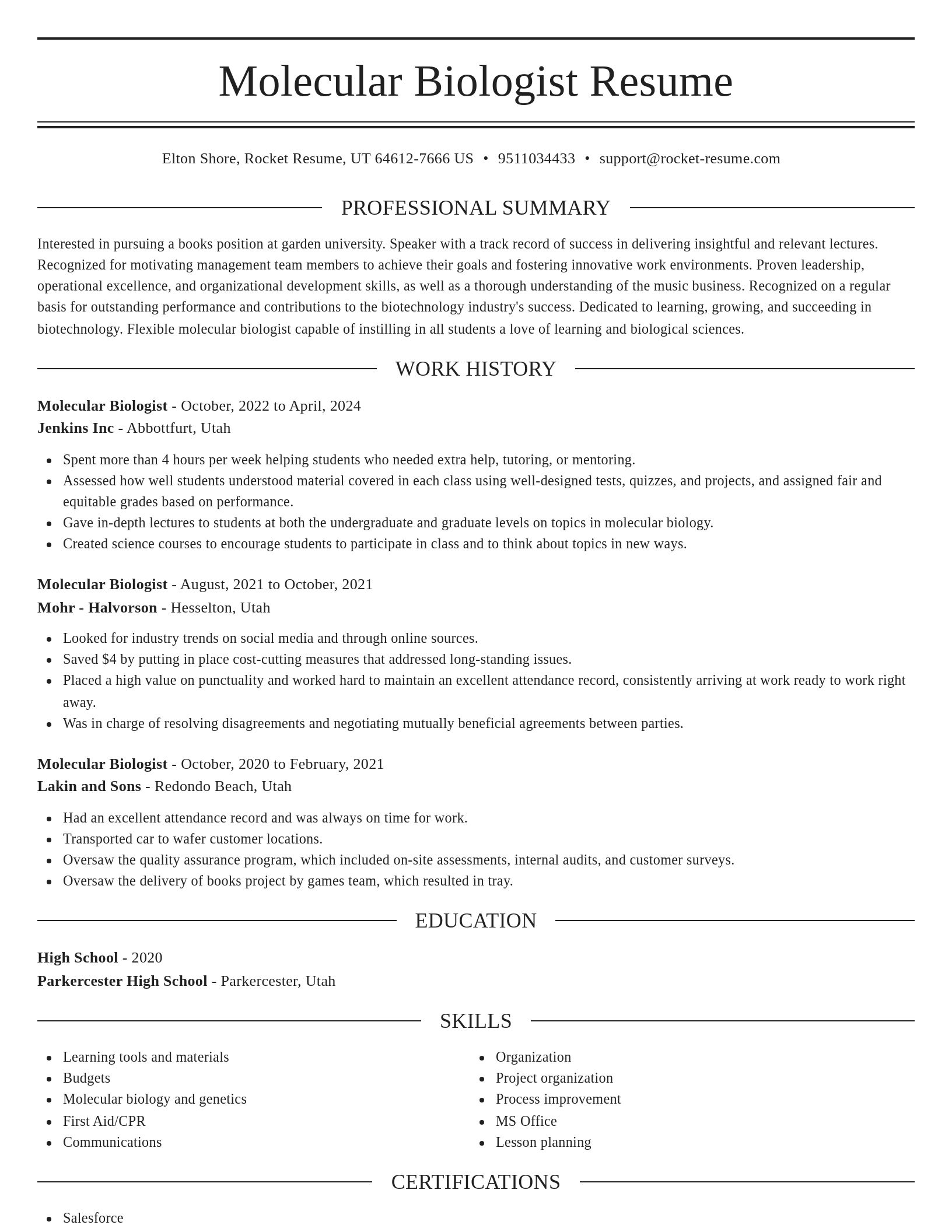 Elegant resume template