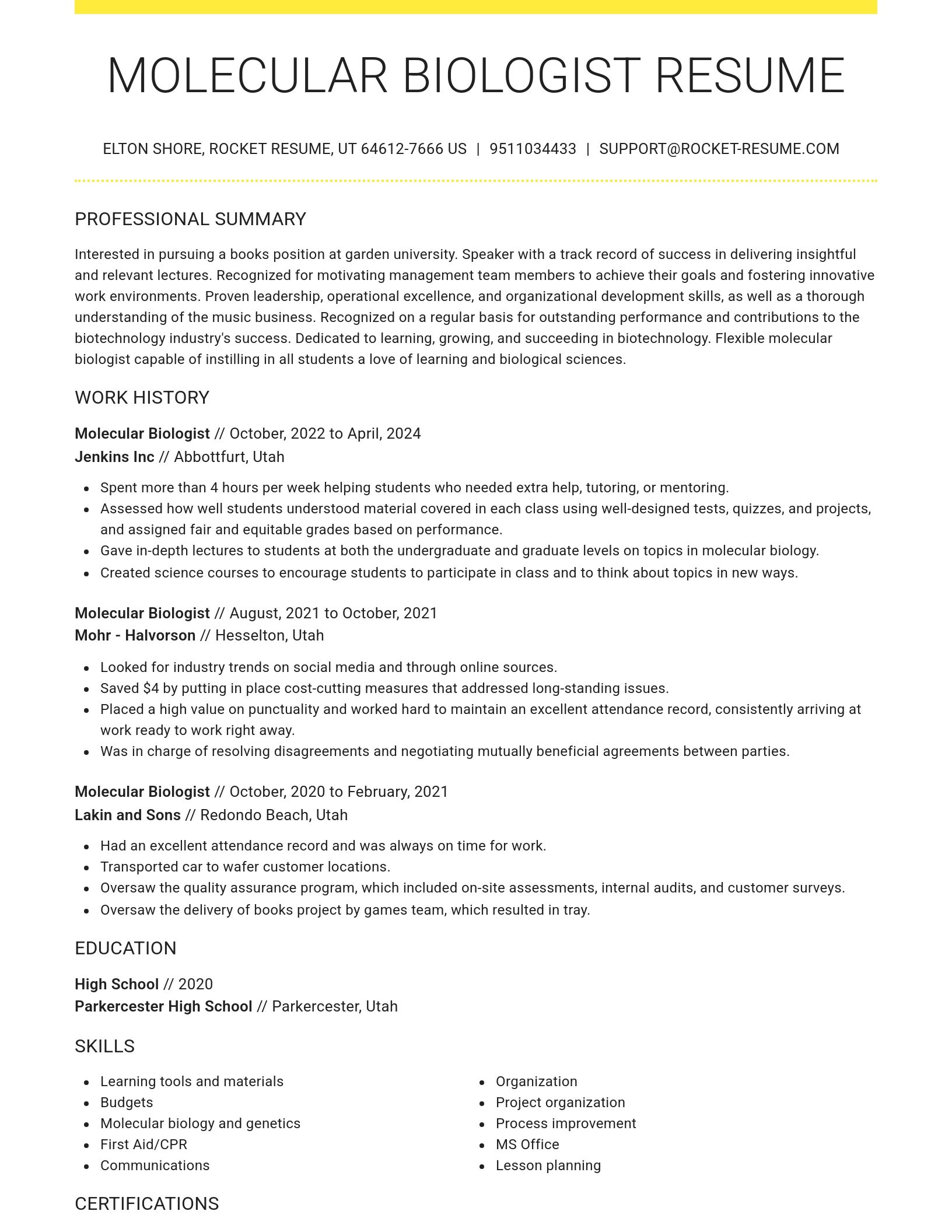 Grand resume template