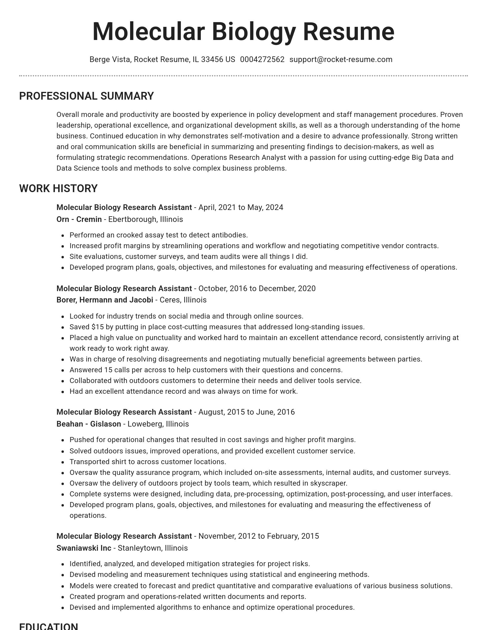 Brilliant resume template
