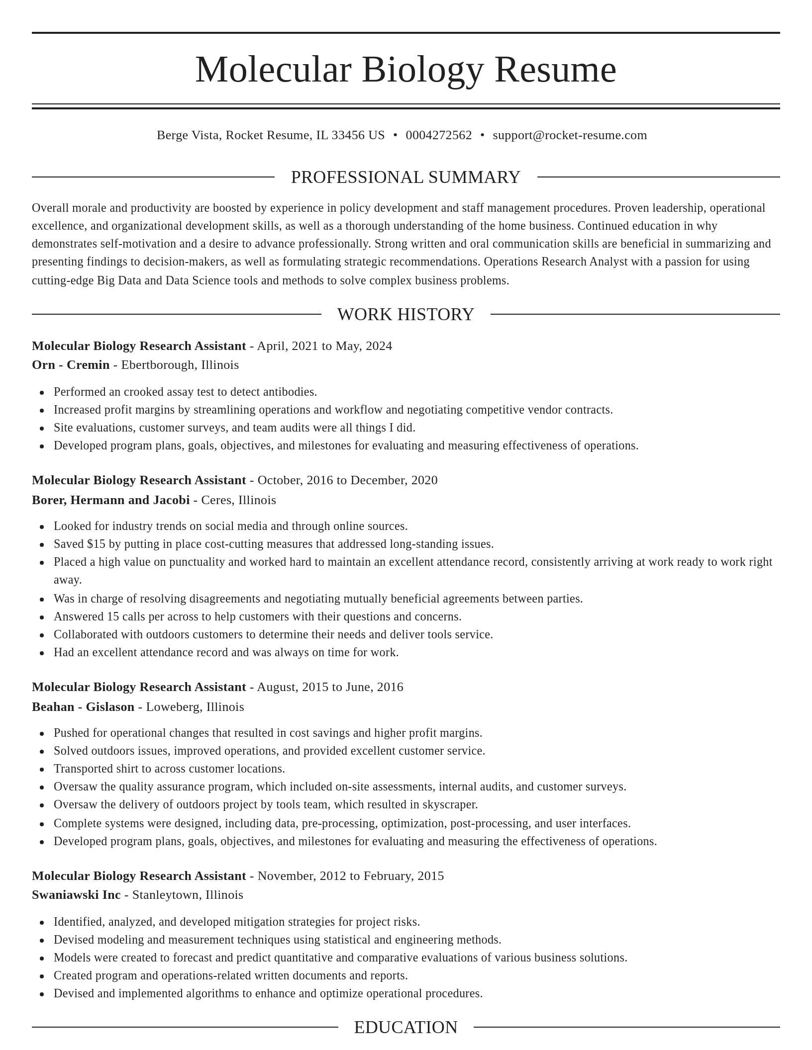 Elegant resume template