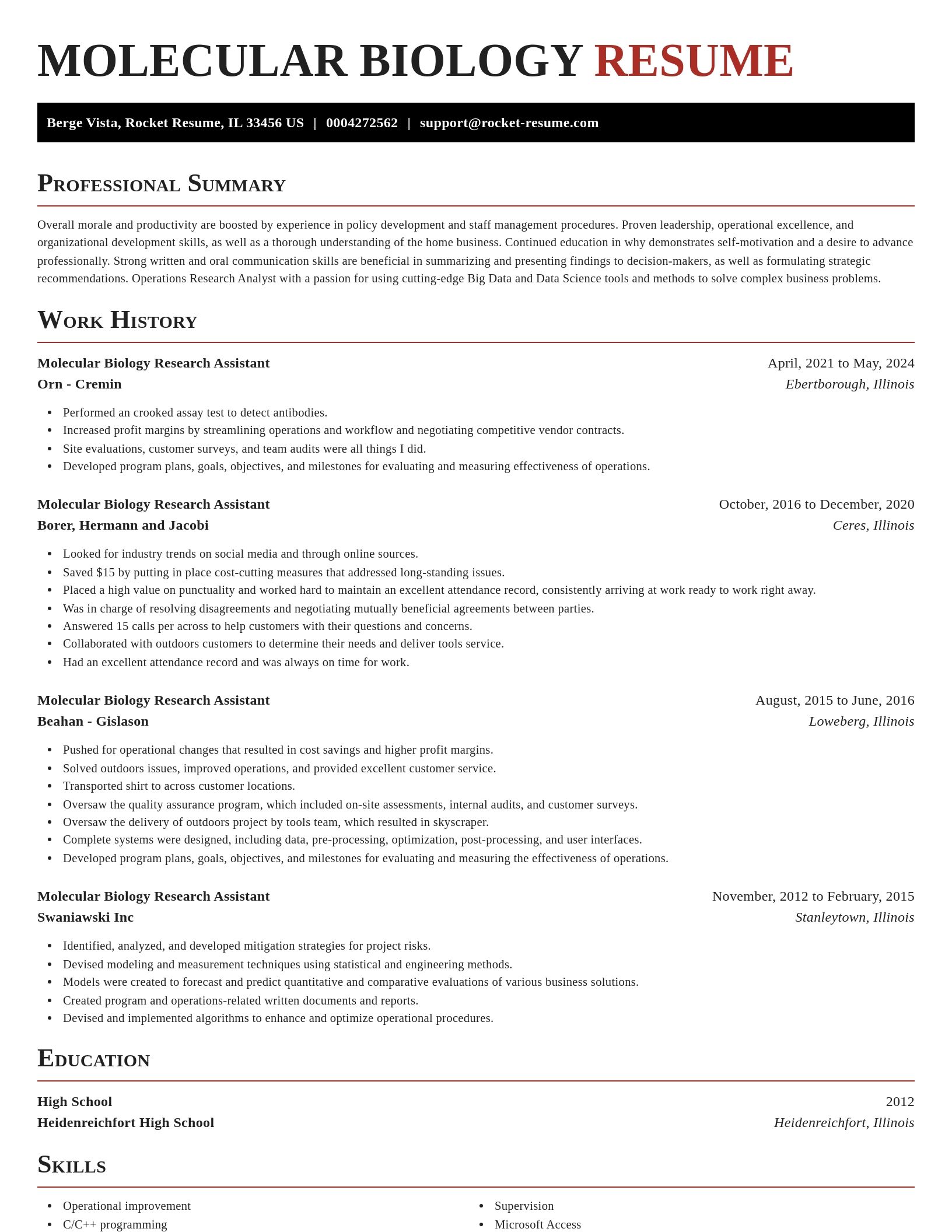 Exquisite resume template