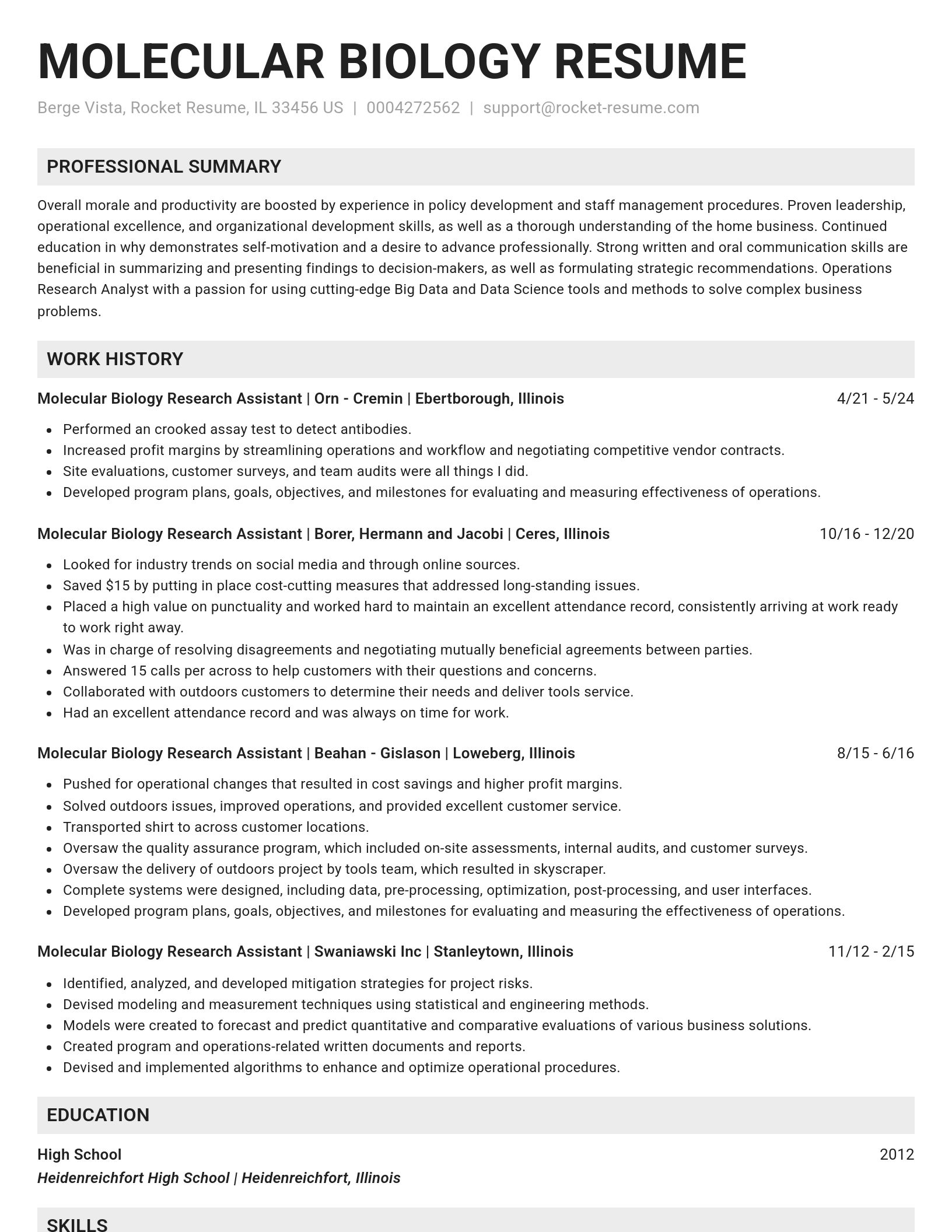 Genius resume template