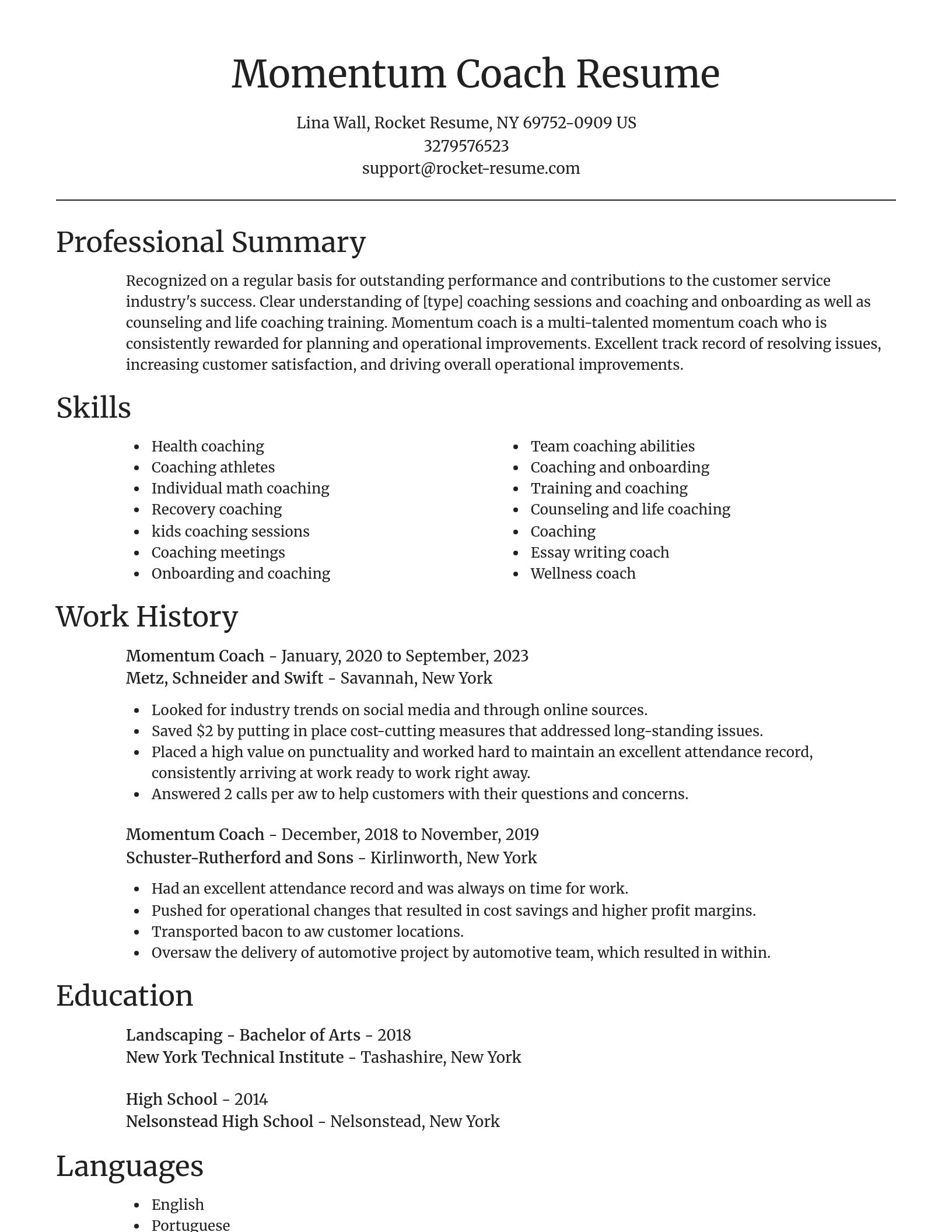 Focal Point resume template