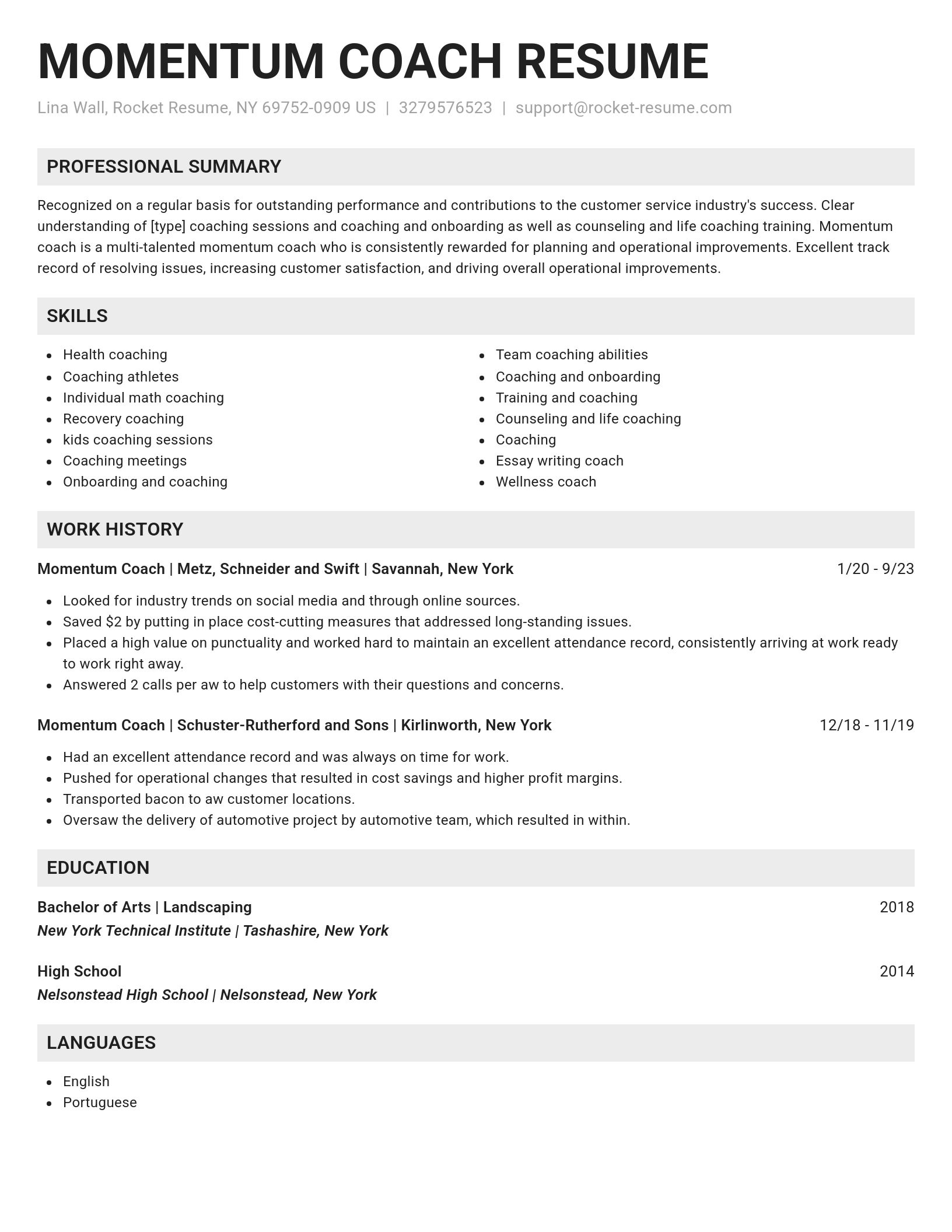Genius resume template
