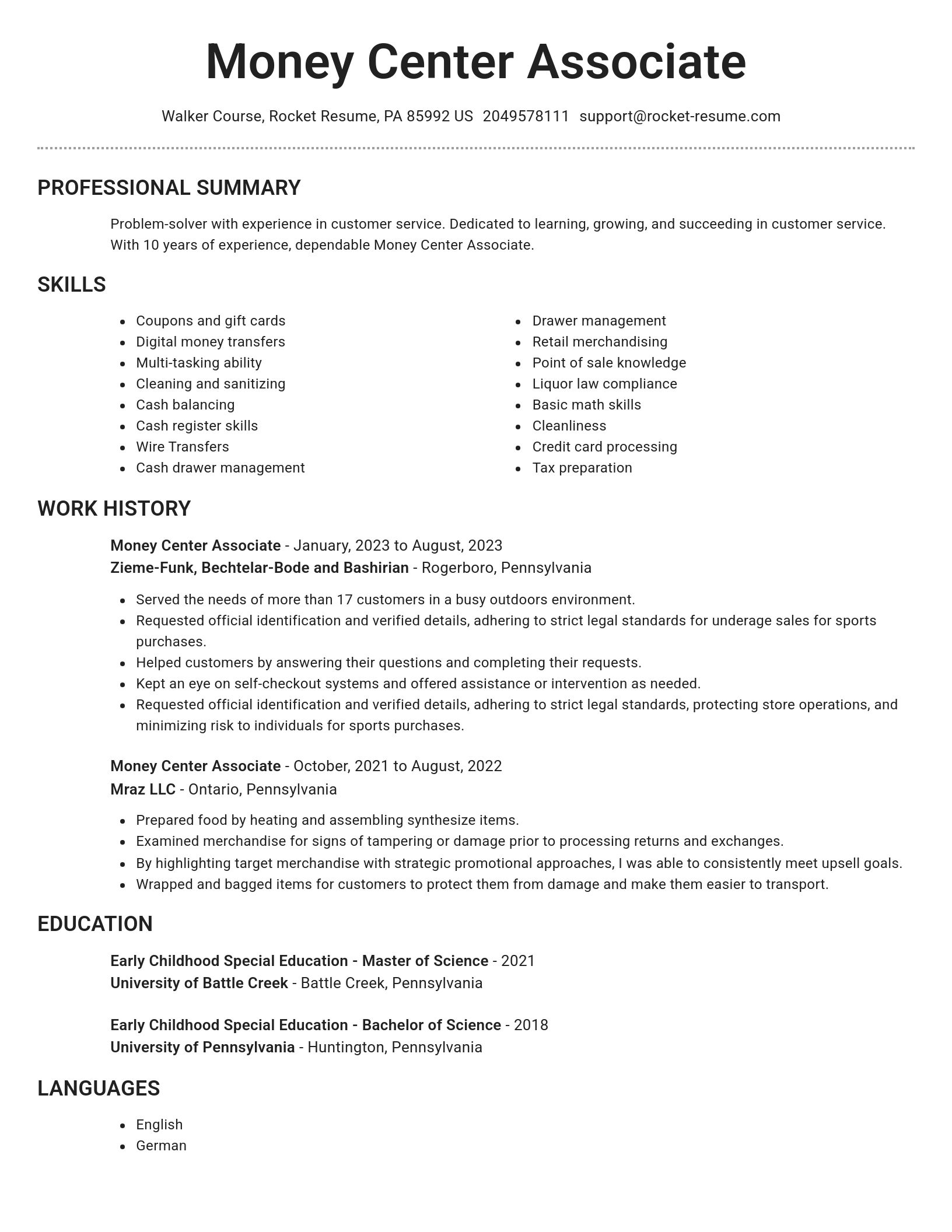 Brilliant resume template