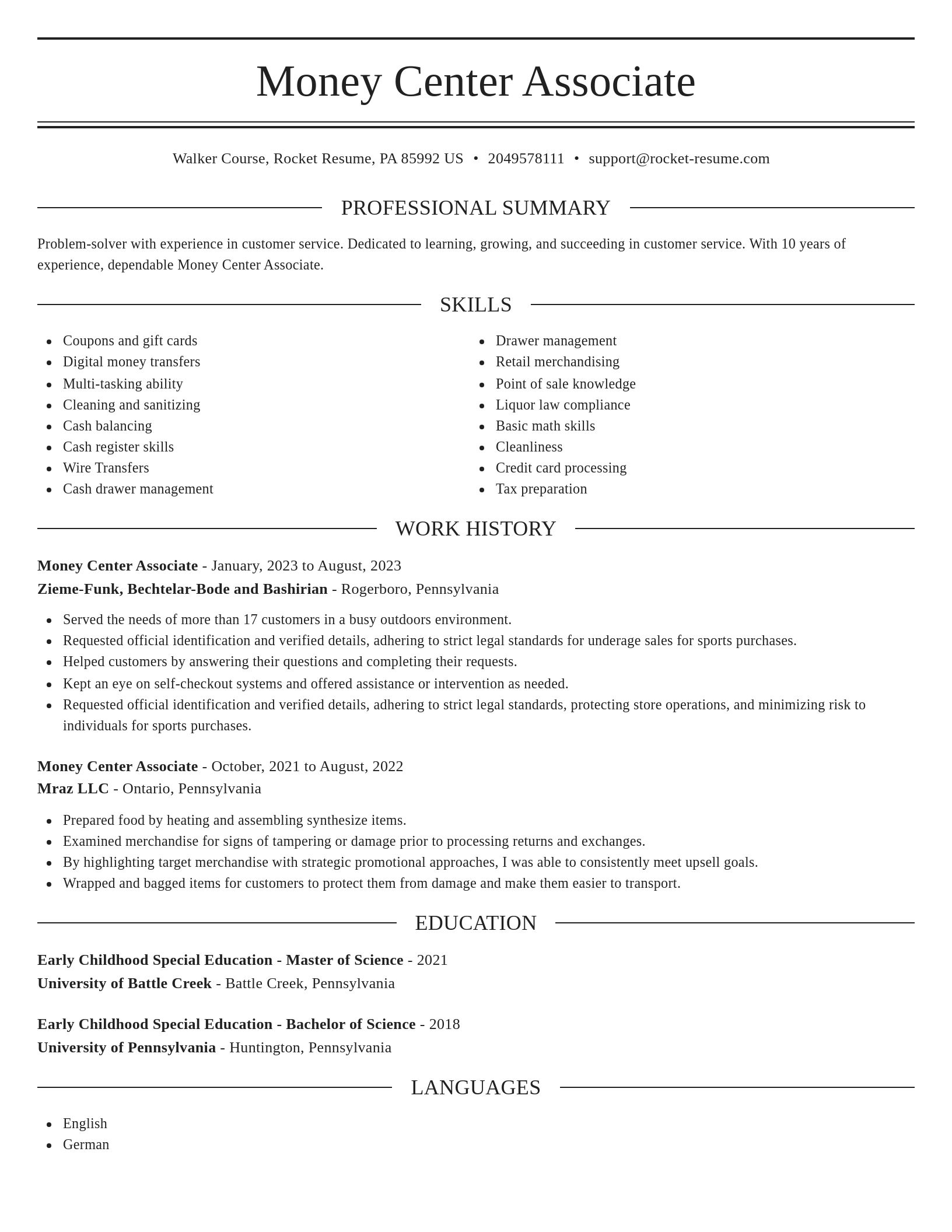 Elegant resume template