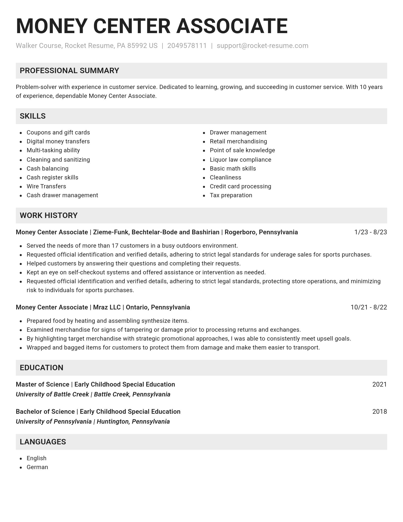 Genius resume template