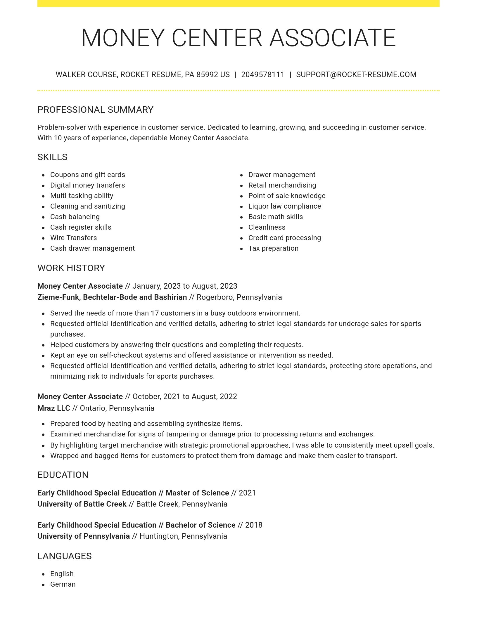Grand resume template