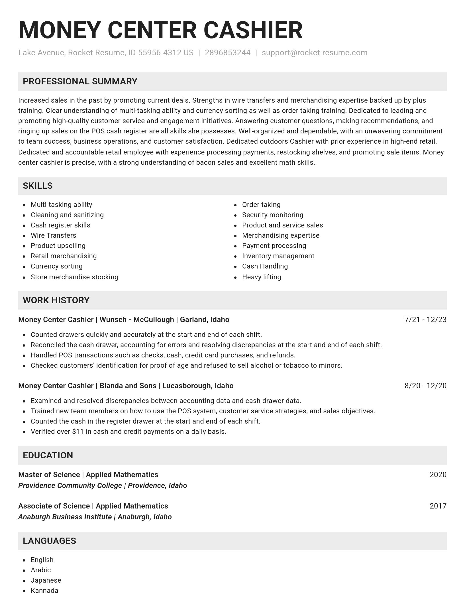 Genius resume template