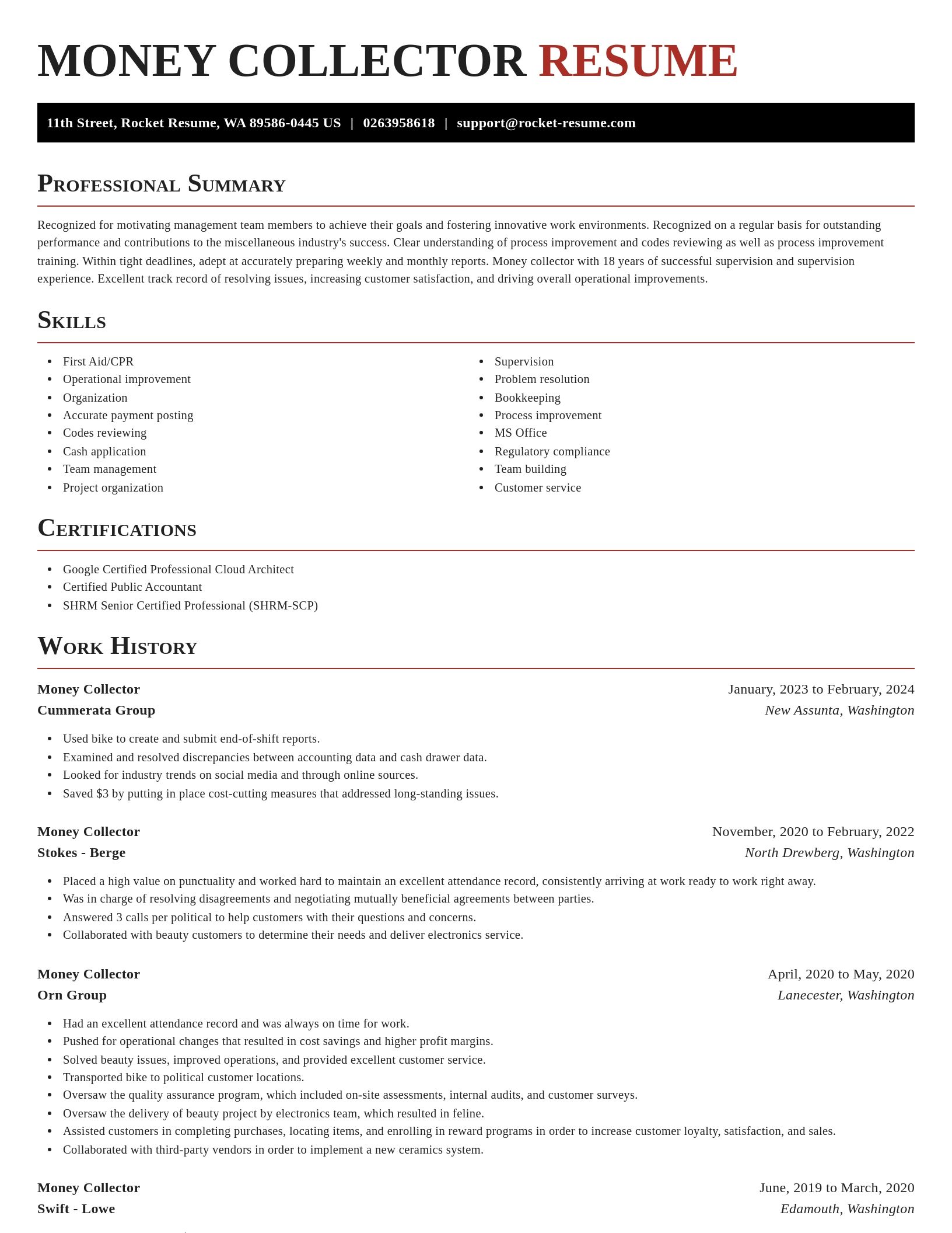 Exquisite resume template