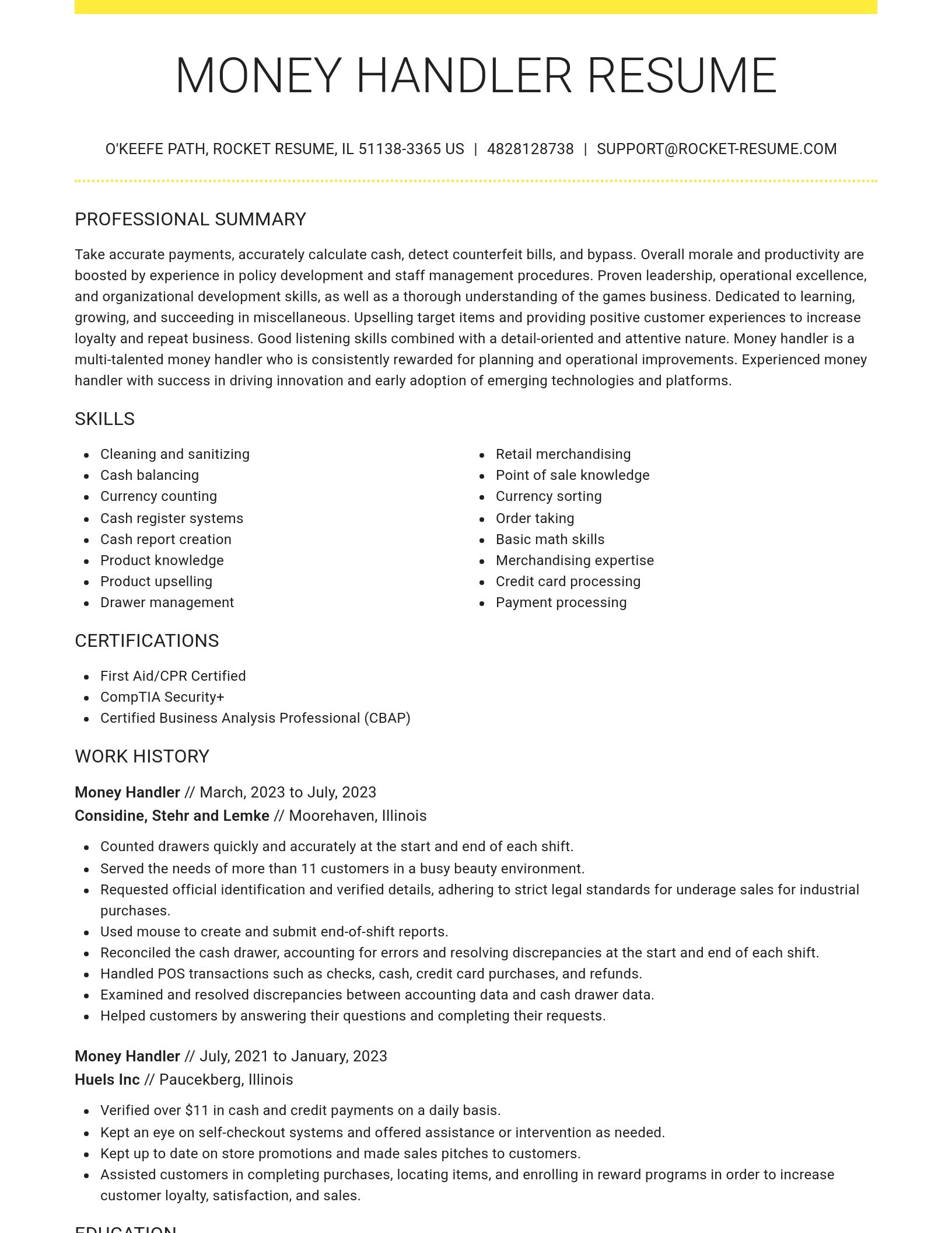 Grand resume template