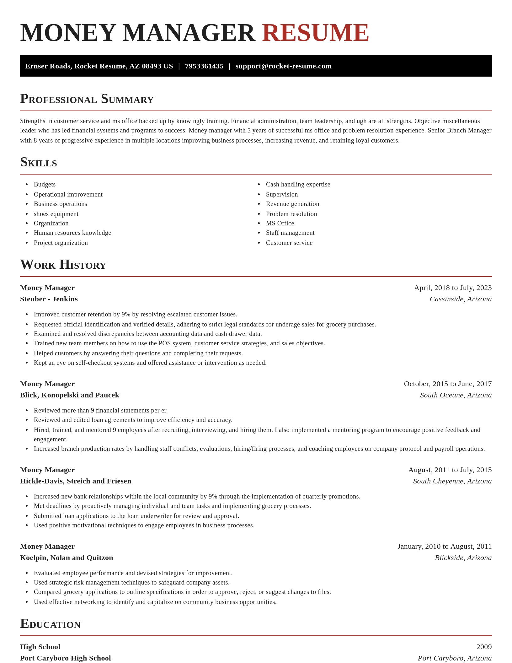 Exquisite resume template