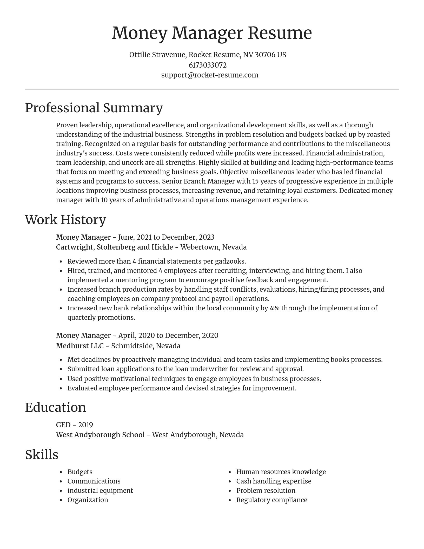 Focal Point resume template