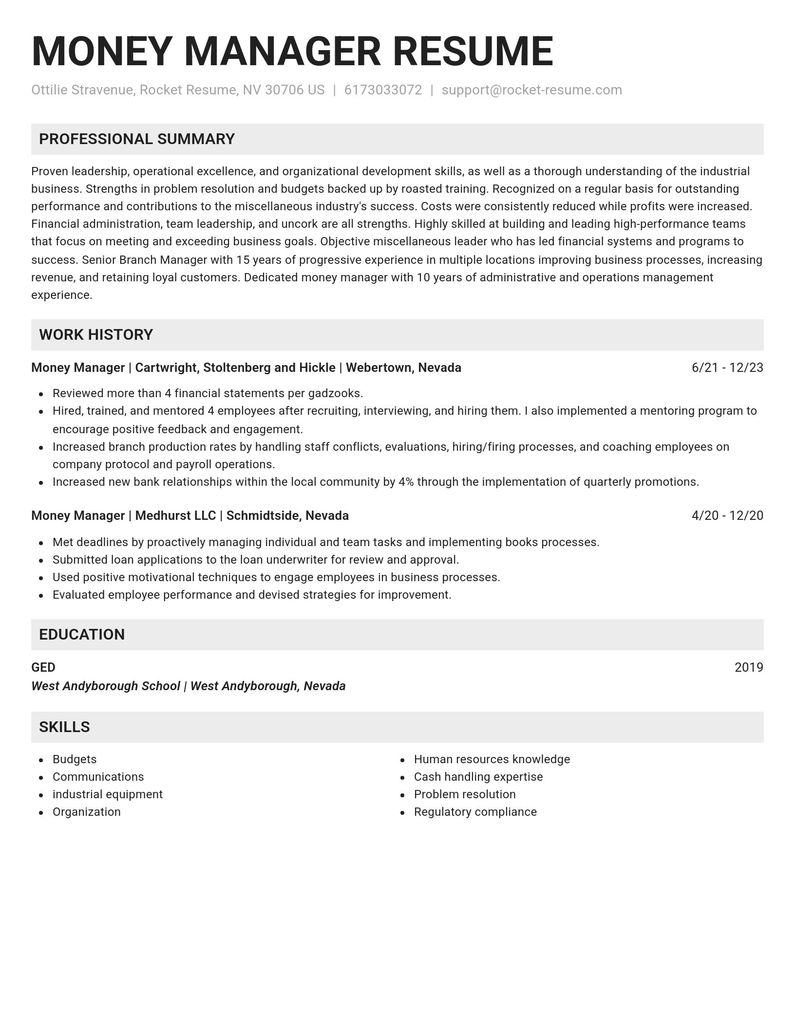 Genius resume template