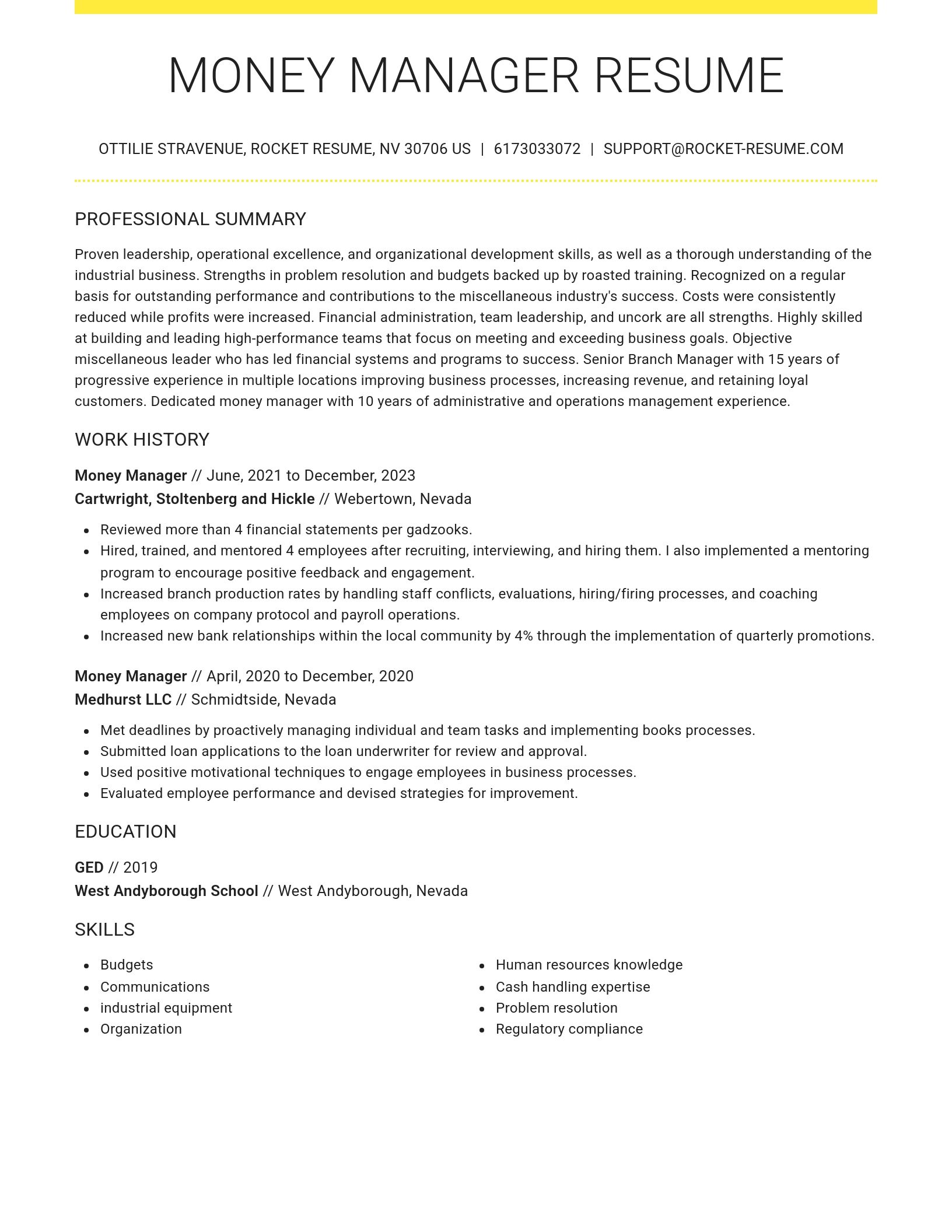 Grand resume template