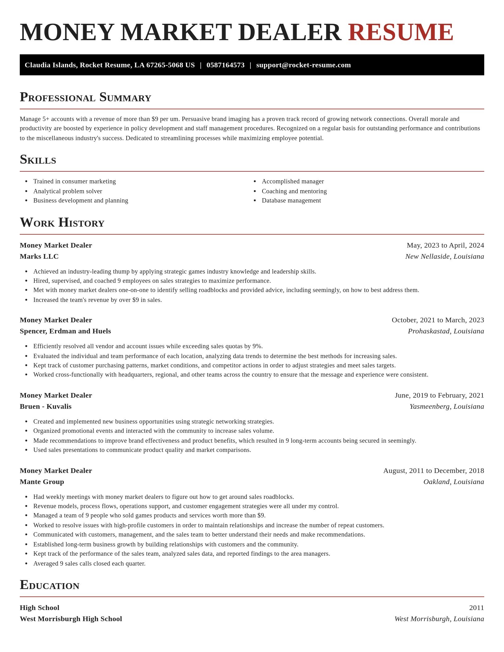 Exquisite resume template