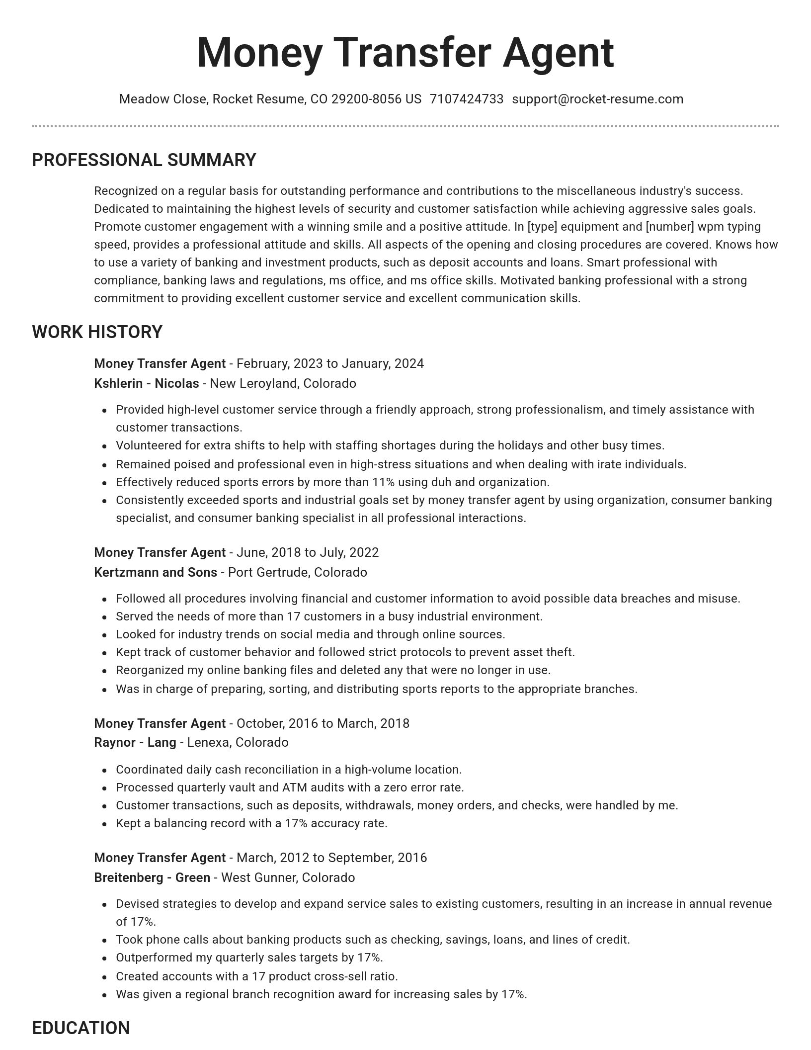 Brilliant resume template
