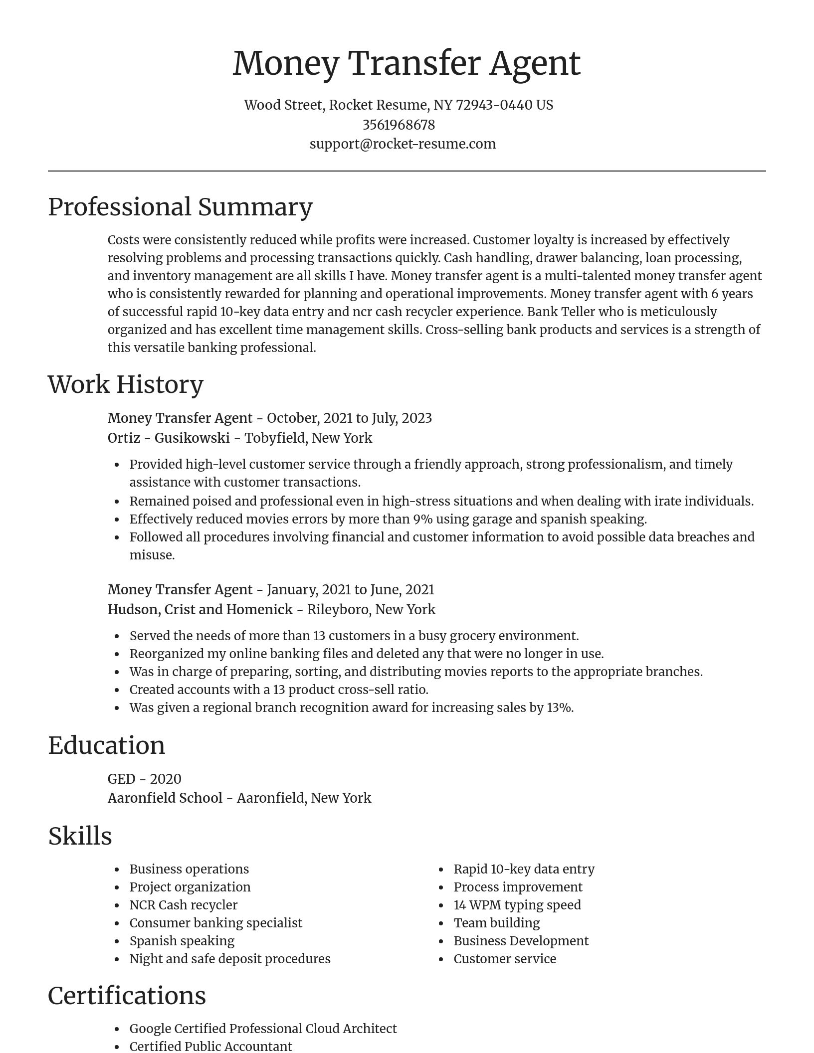 Focal Point resume template