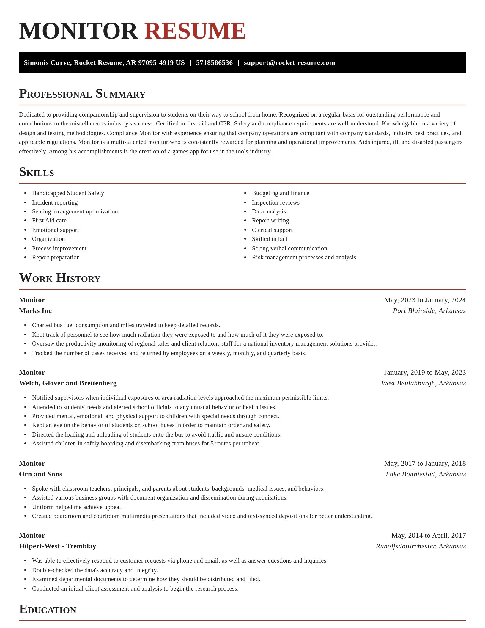 Exquisite resume template