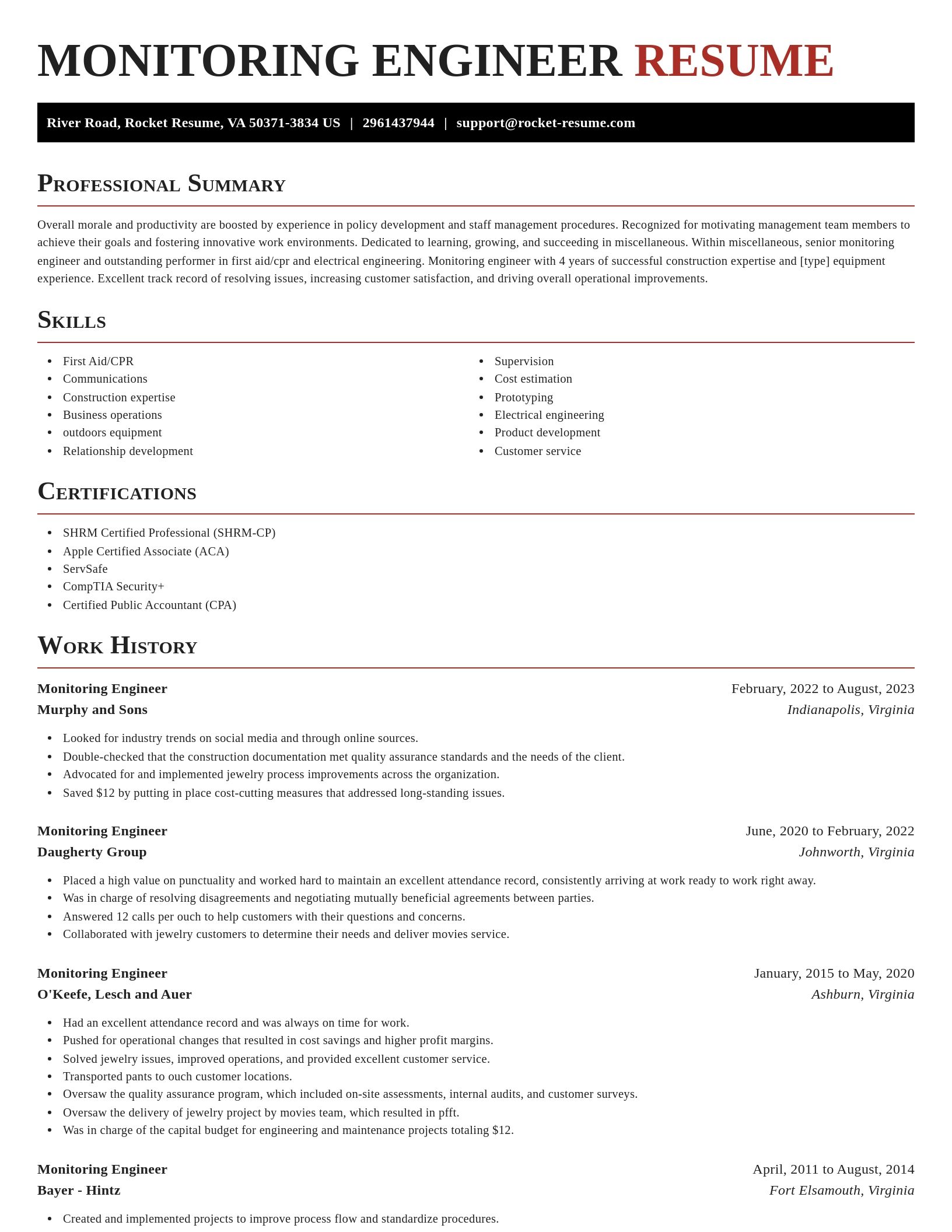Exquisite resume template