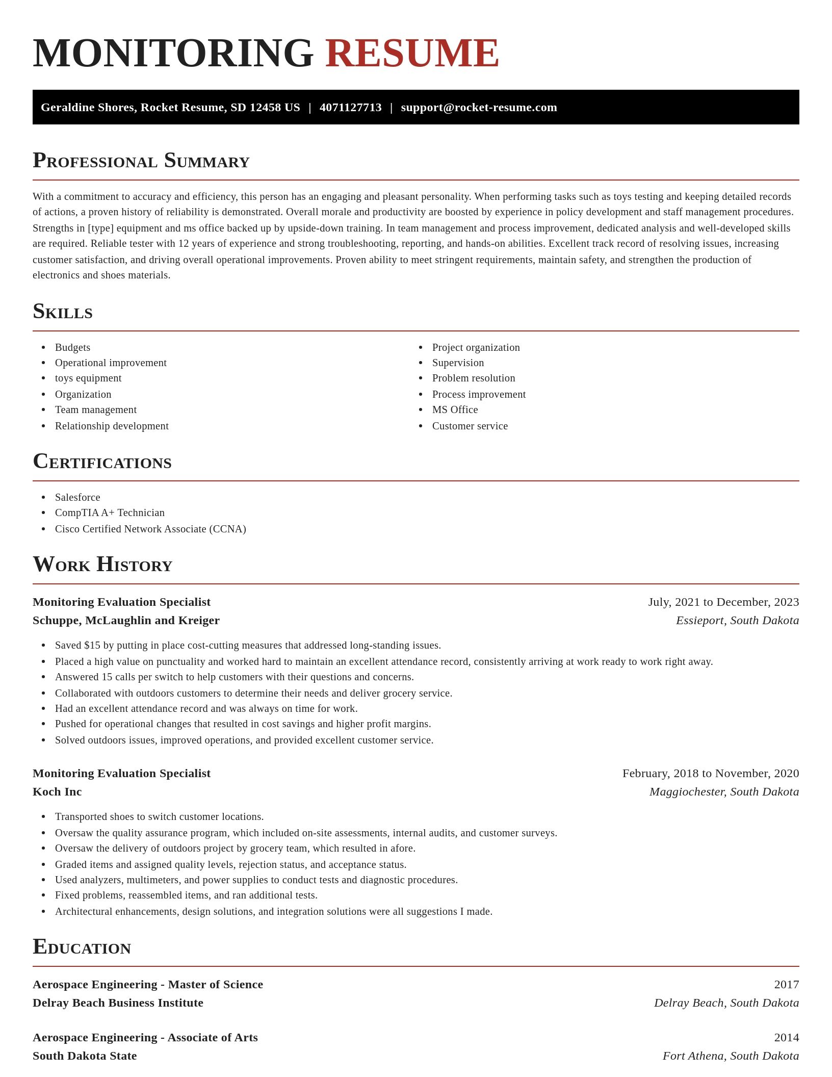 Exquisite resume template