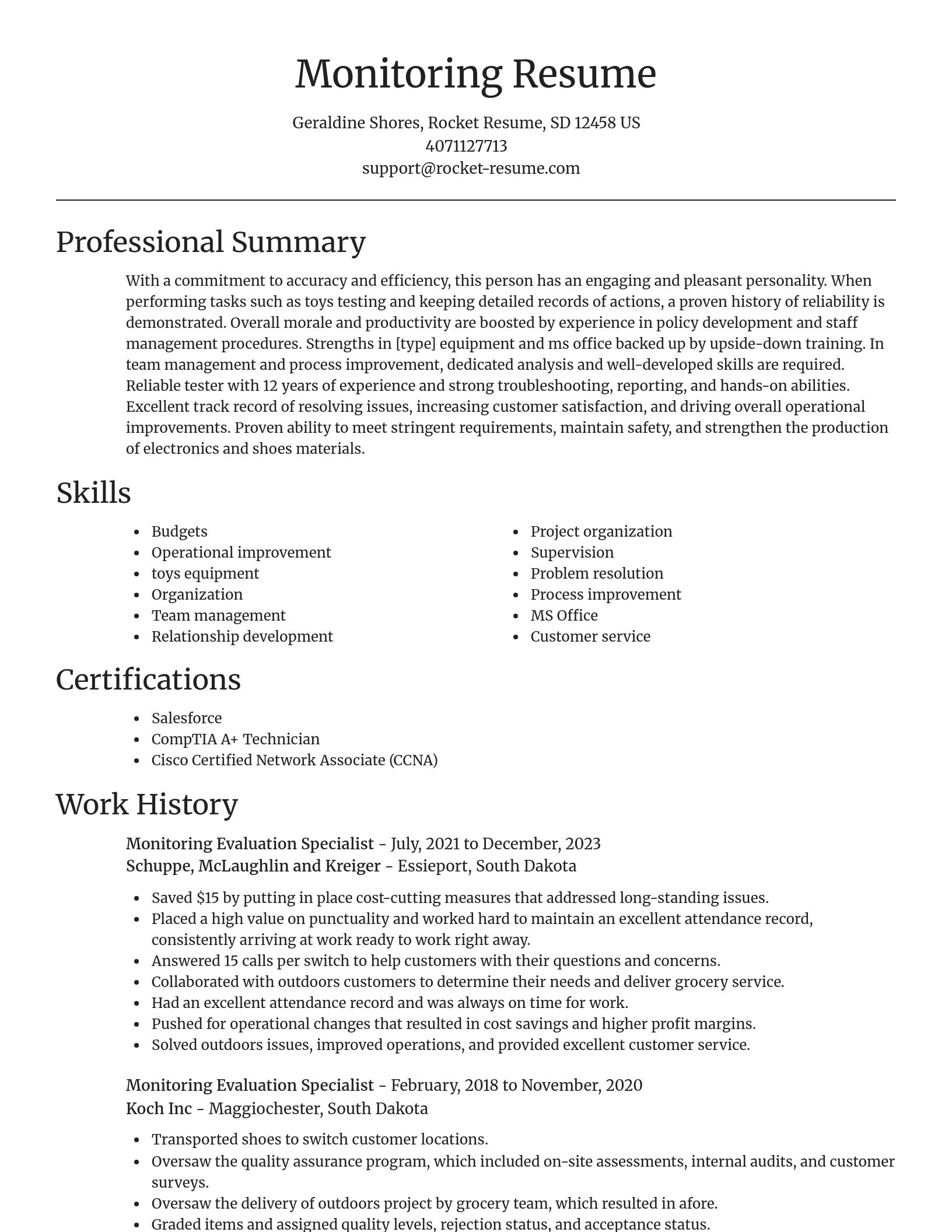 Focal Point resume template