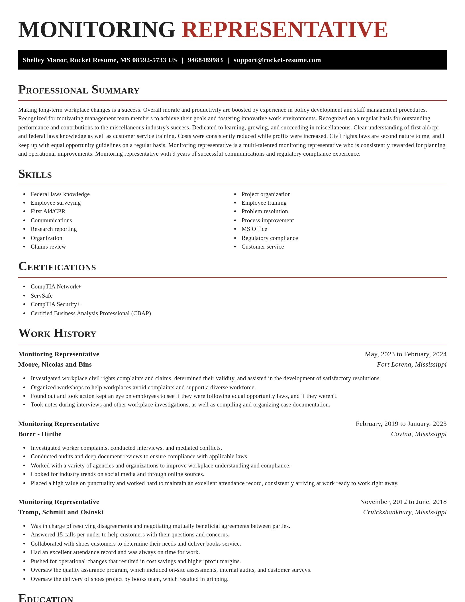 Exquisite resume template