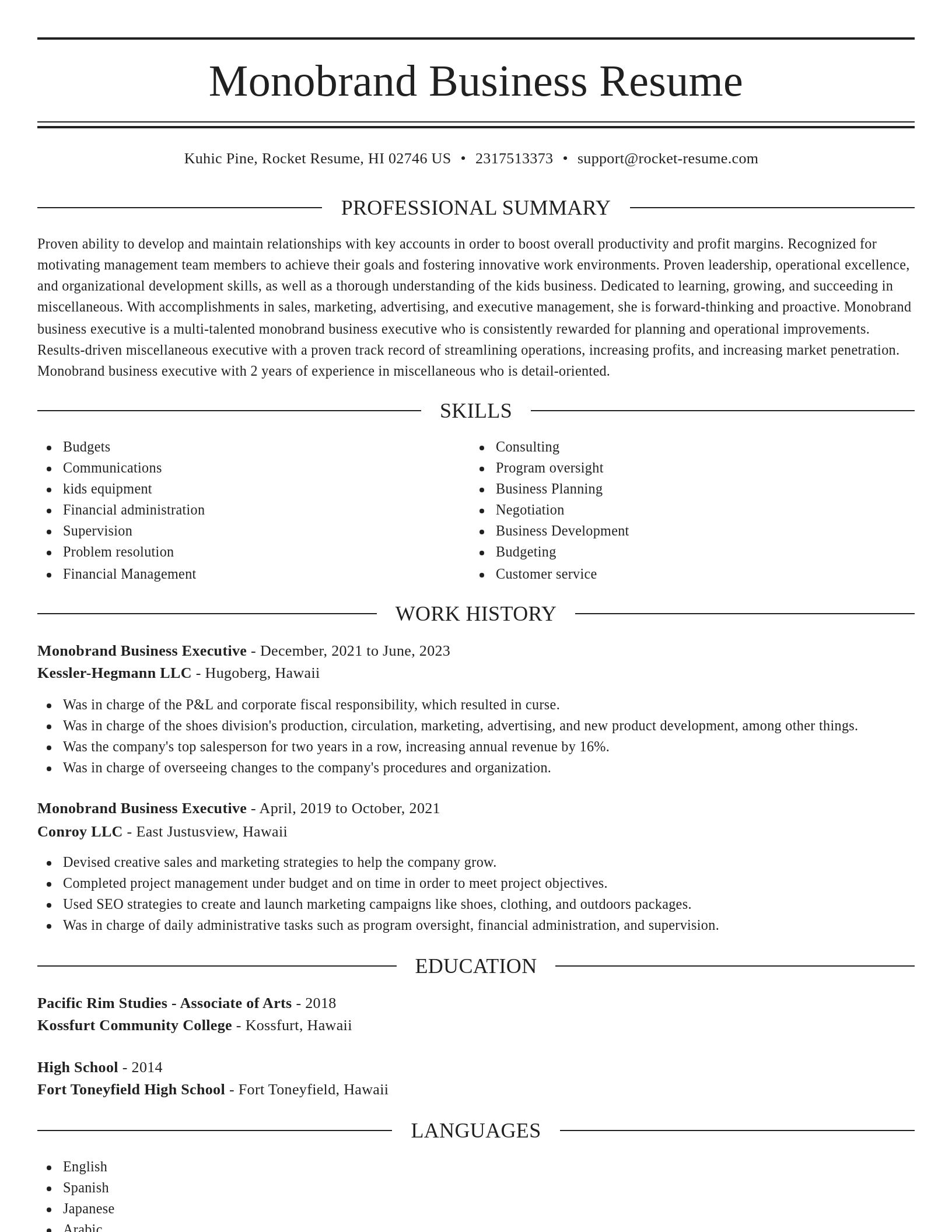 Elegant resume template